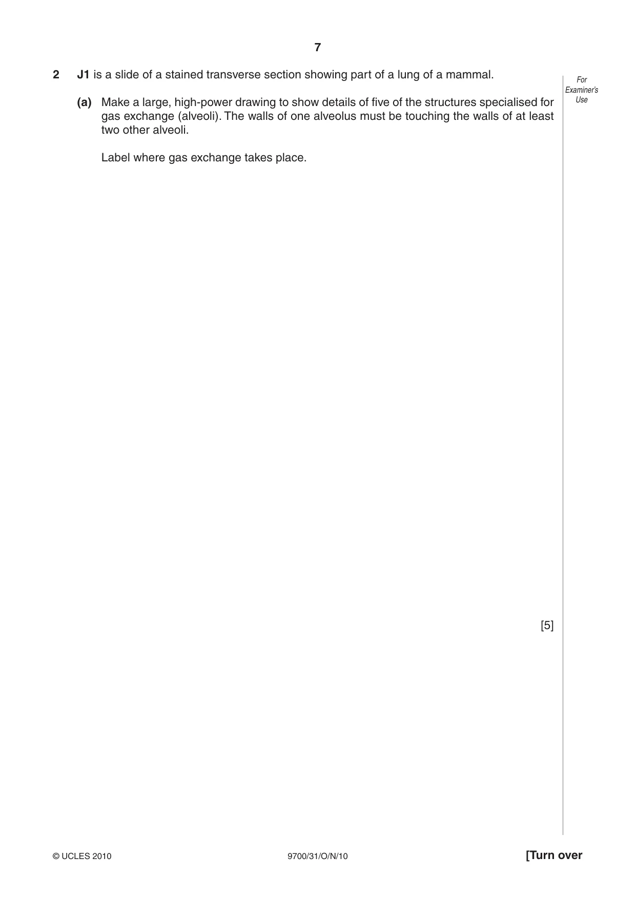Cambridge A Level Biology 9700 2010 Oct/Nov Paper 3 · Variant 1 question paper, page 7 of 12