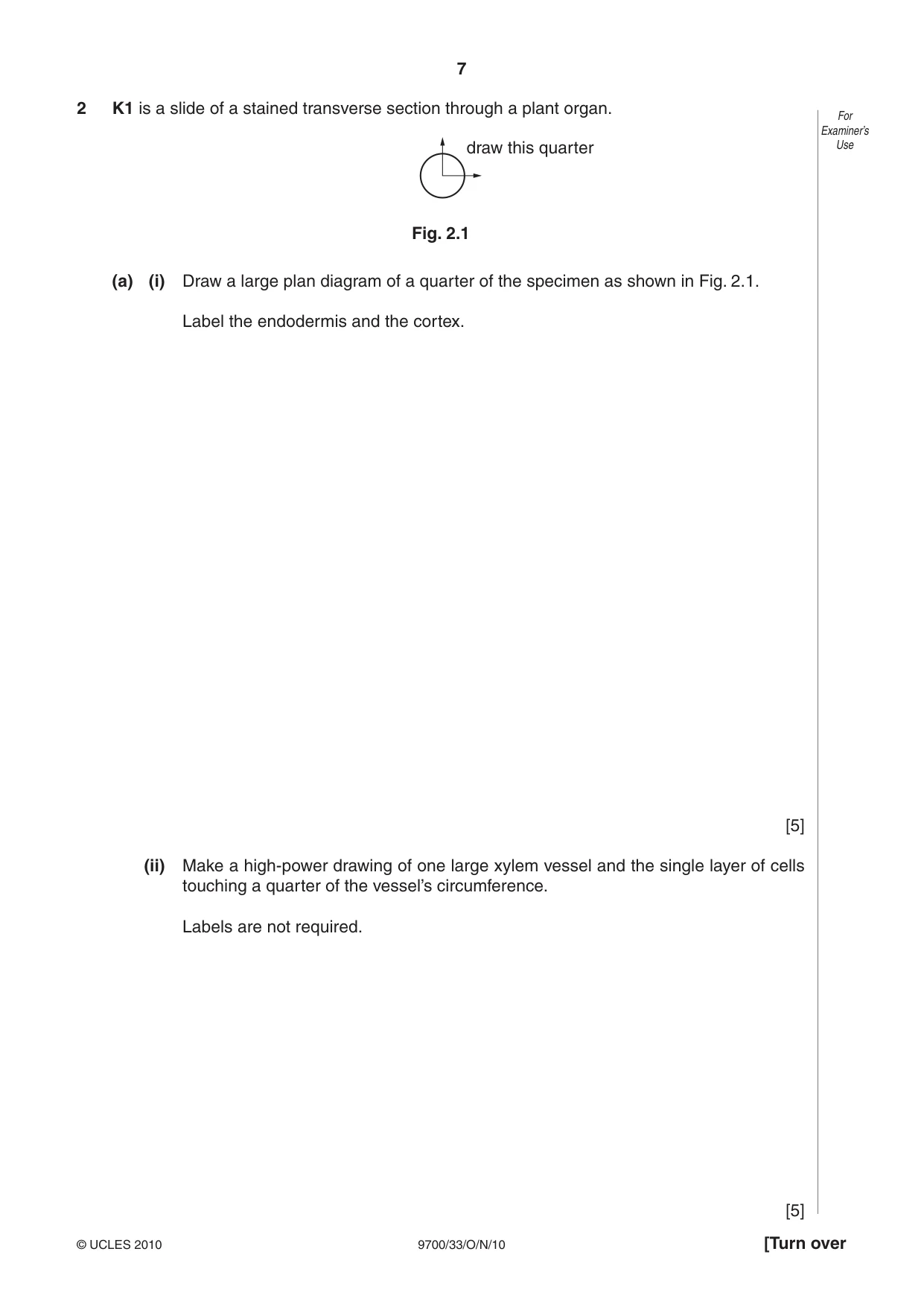 Cambridge A Level Biology 9700 2010 Oct/Nov Paper 3 · Variant 3 question paper, page 7 of 12
