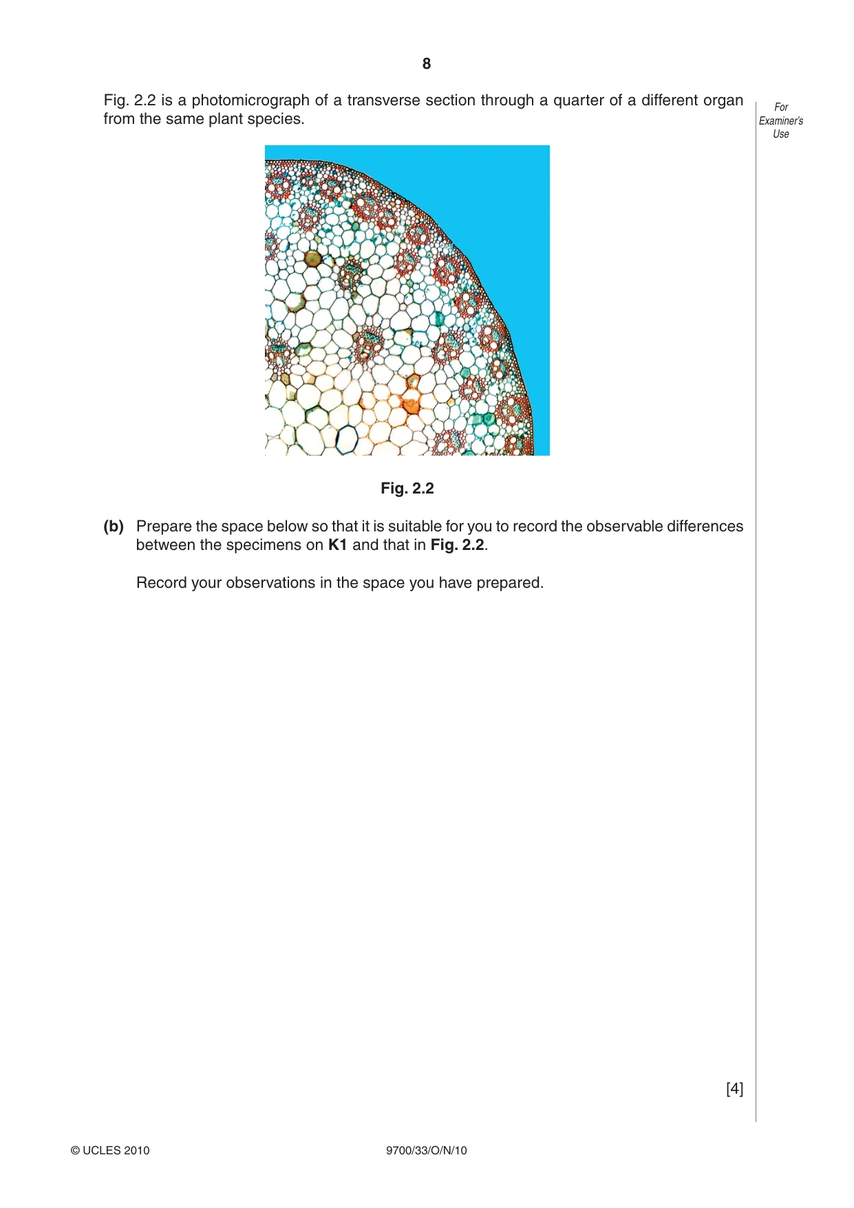 Cambridge A Level Biology 9700 2010 Oct/Nov Paper 3 · Variant 3 question paper, page 8 of 12