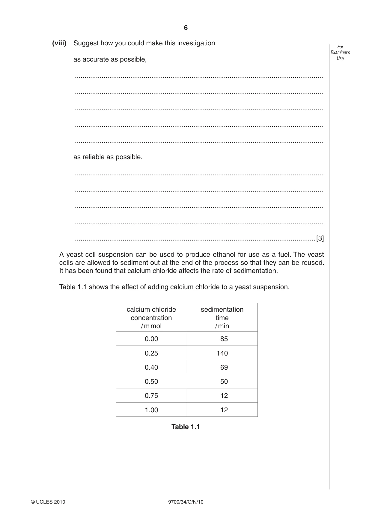 Cambridge A Level Biology 9700 2010 Oct/Nov Paper 3 · Variant 4 question paper, page 6 of 12