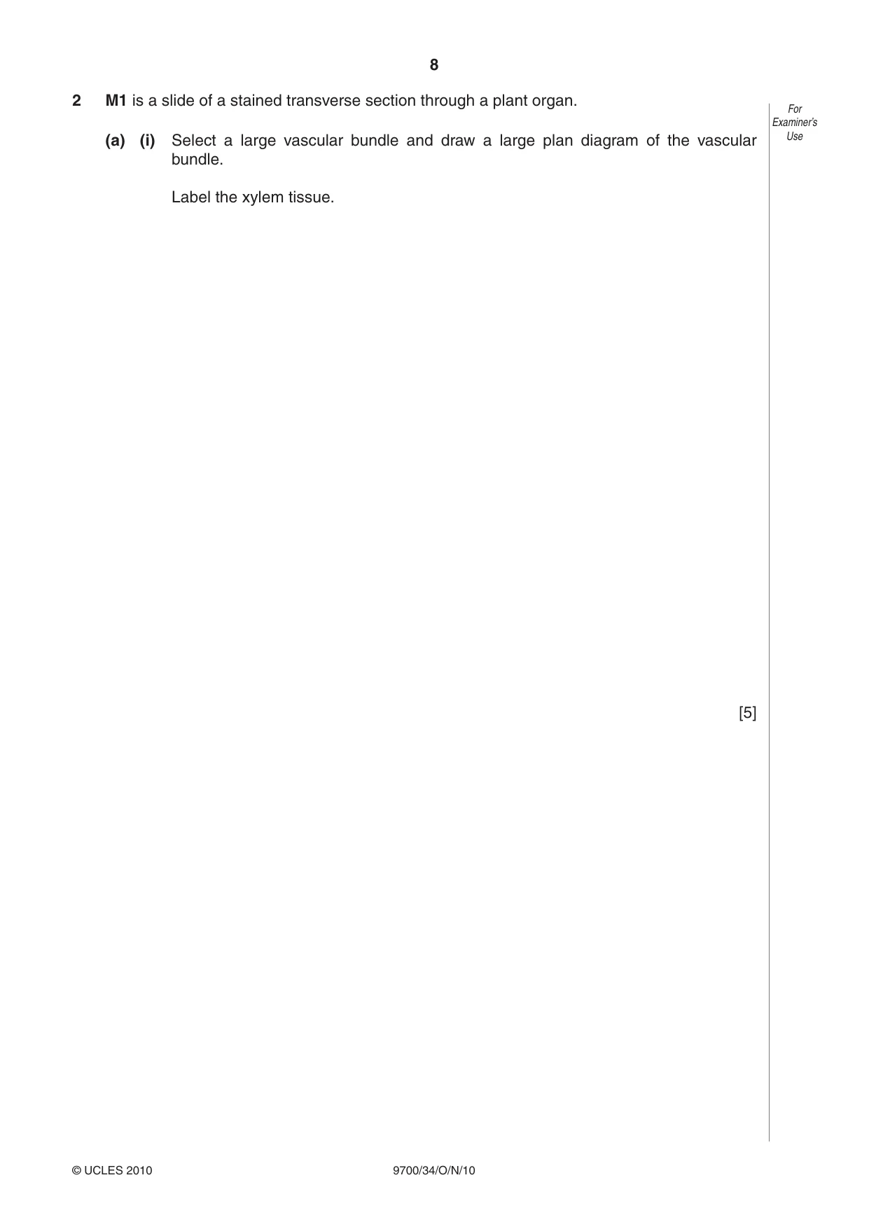 Cambridge A Level Biology 9700 2010 Oct/Nov Paper 3 · Variant 4 question paper, page 8 of 12