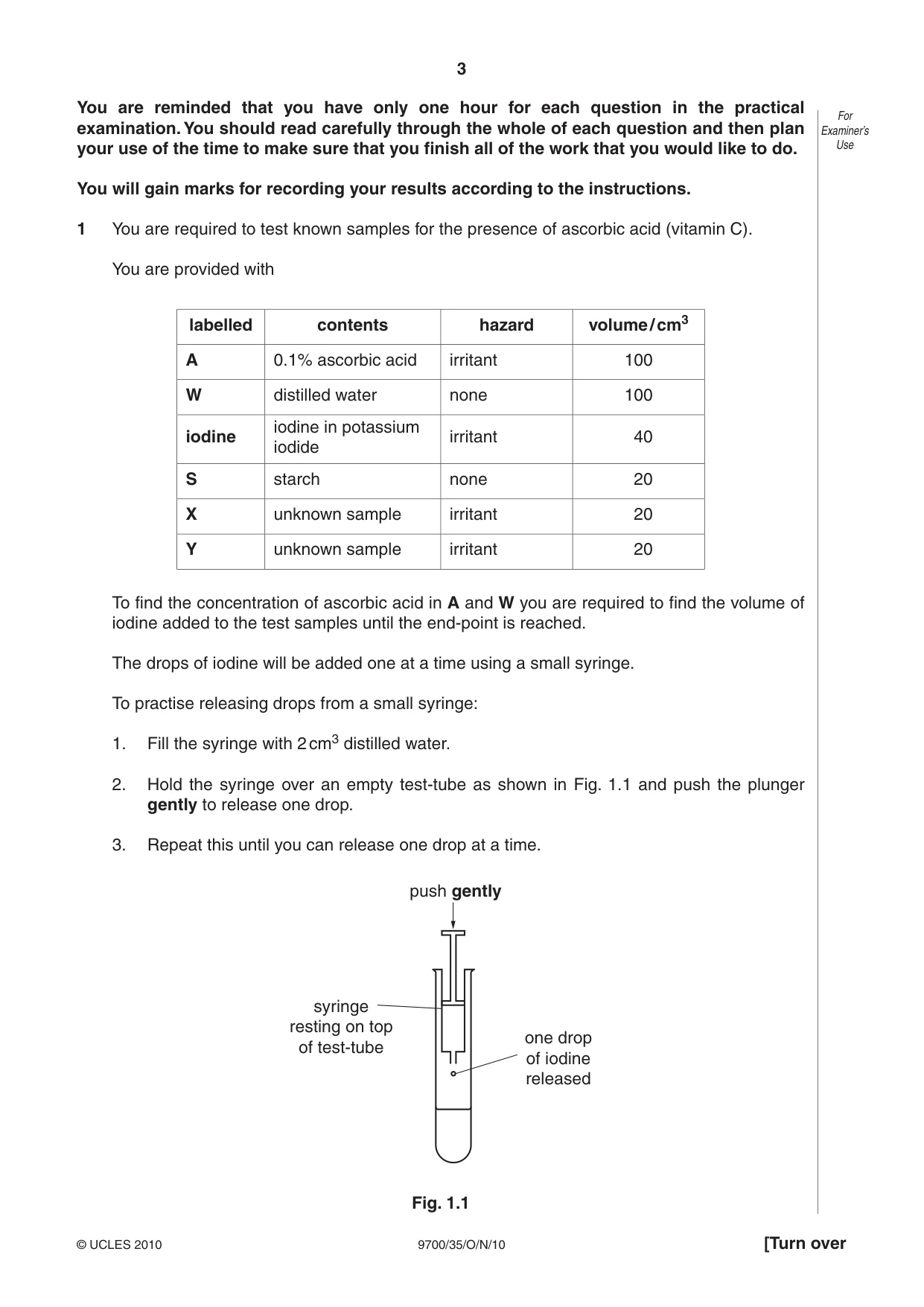 Cambridge A Level Biology 9700 2010 Oct/Nov Paper 3 · Variant 5 question paper, page 3 of 12