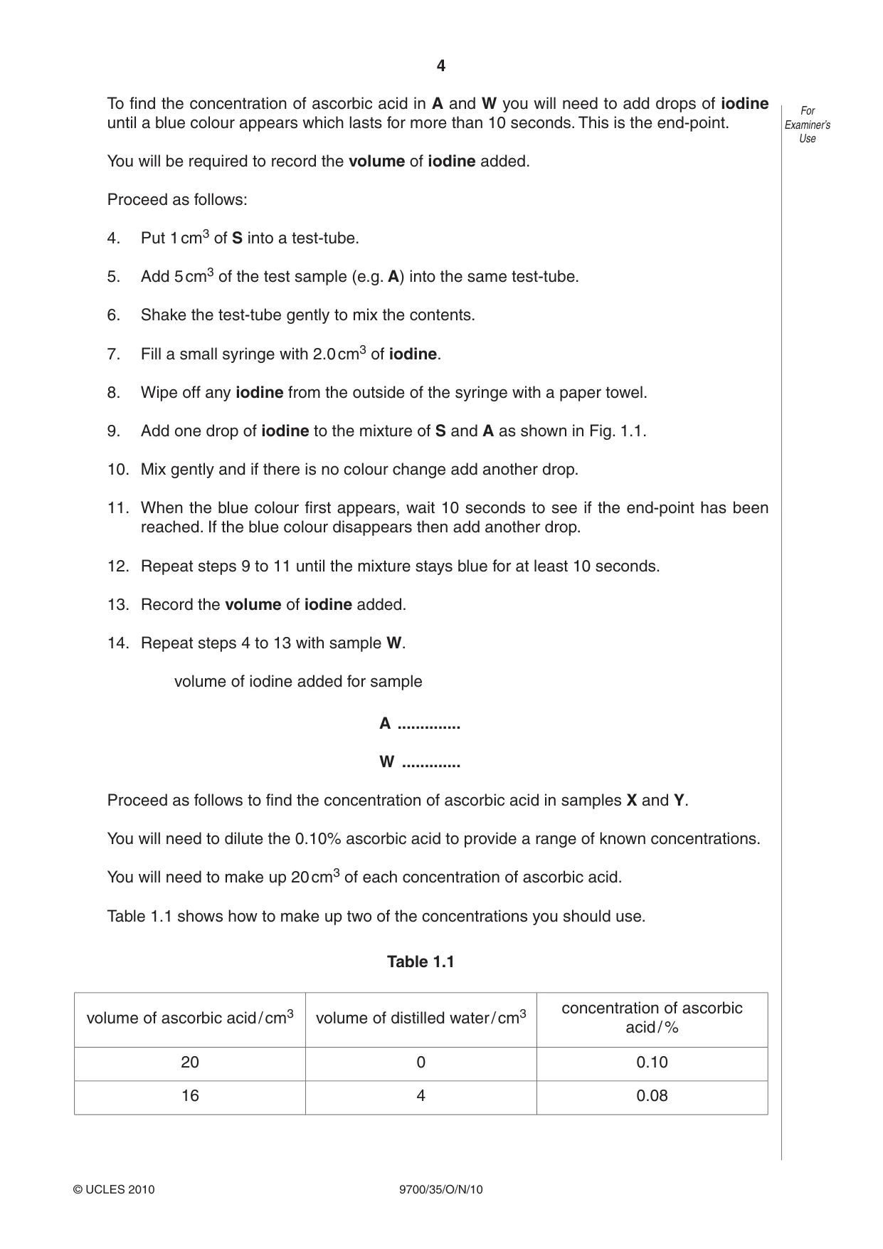 Cambridge A Level Biology 9700 2010 Oct/Nov Paper 3 · Variant 5 question paper, page 4 of 12