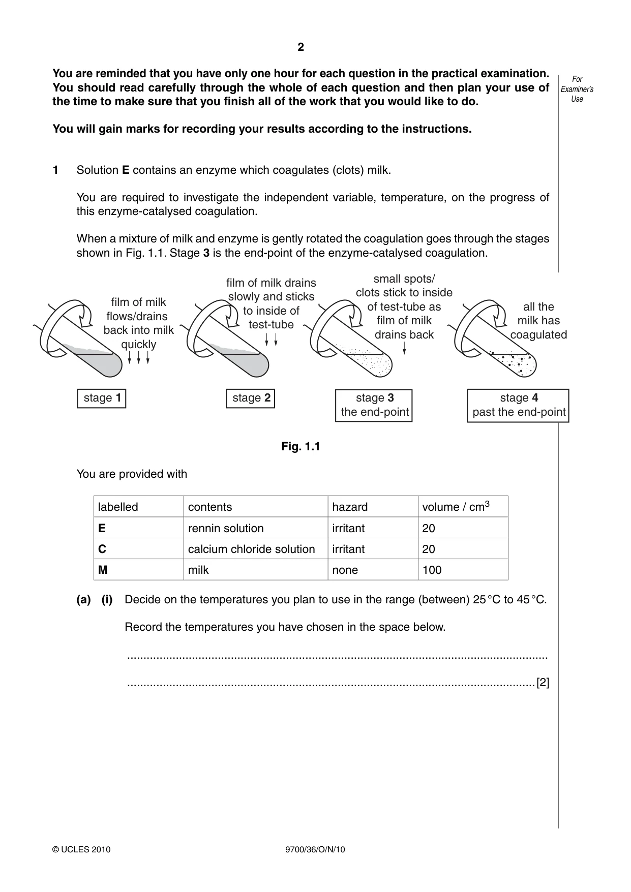 Cambridge A Level Biology 9700 2010 Oct/Nov Paper 3 · Variant 6 question paper, page 2 of 12