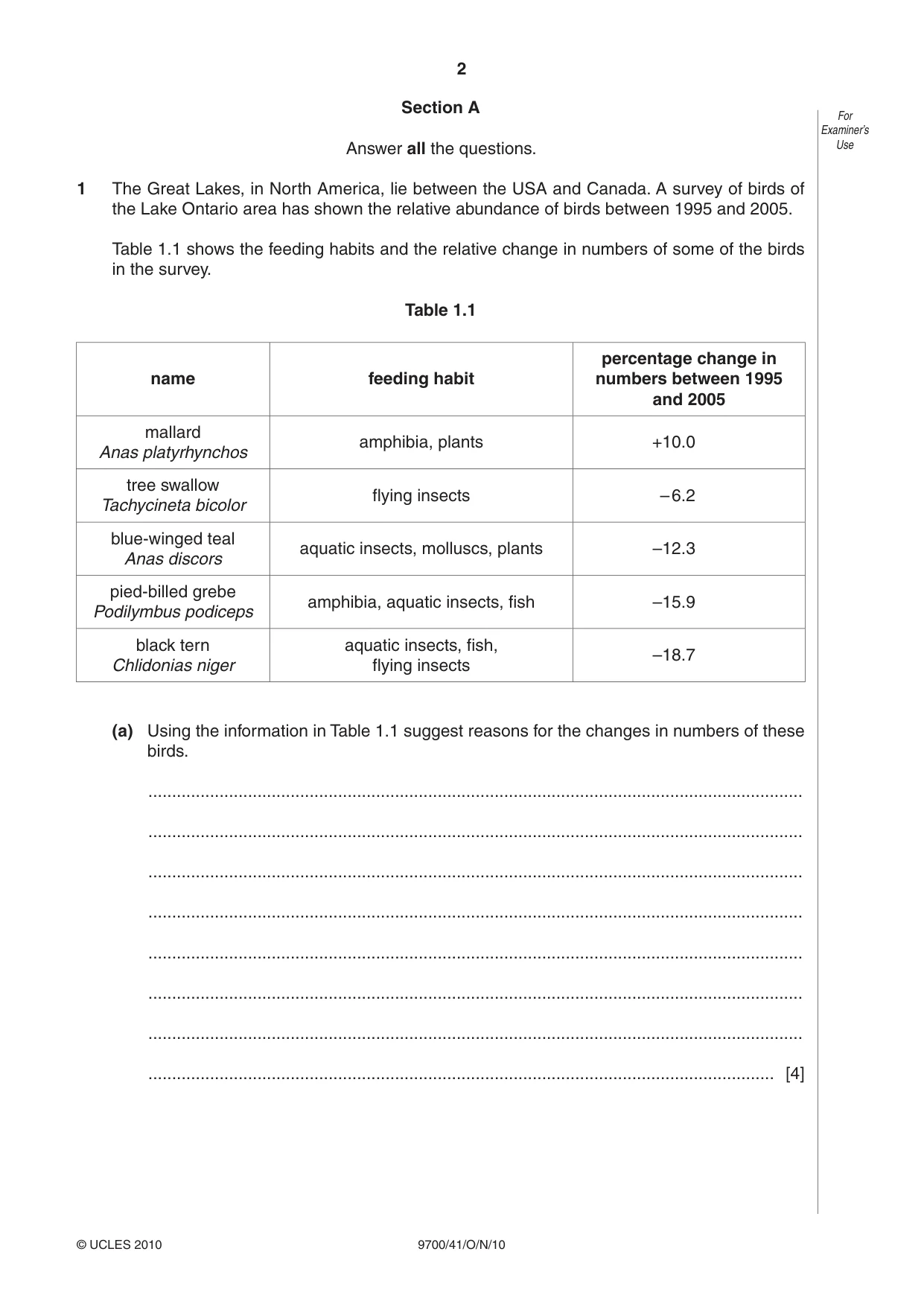 Cambridge A Level Biology 9700 2010 Oct/Nov Paper 4 · Variant 1 question paper, page 2 of 24