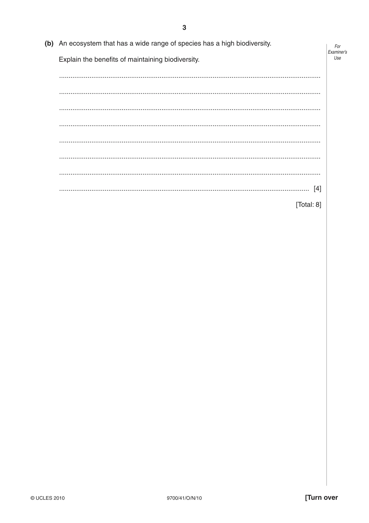 Cambridge A Level Biology 9700 2010 Oct/Nov Paper 4 · Variant 1 question paper, page 3 of 24