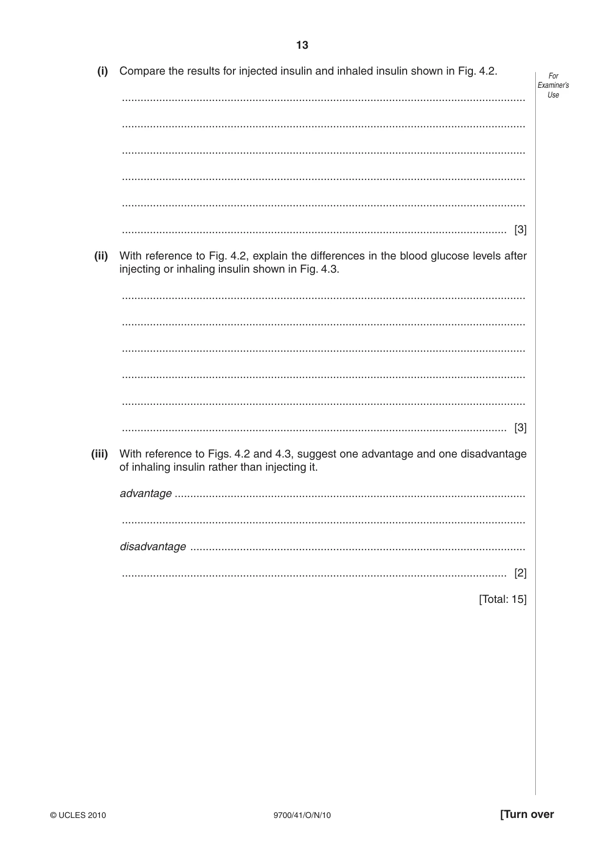 Cambridge A Level Biology 9700 2010 Oct/Nov Paper 4 · Variant 1 question paper, page 13 of 24