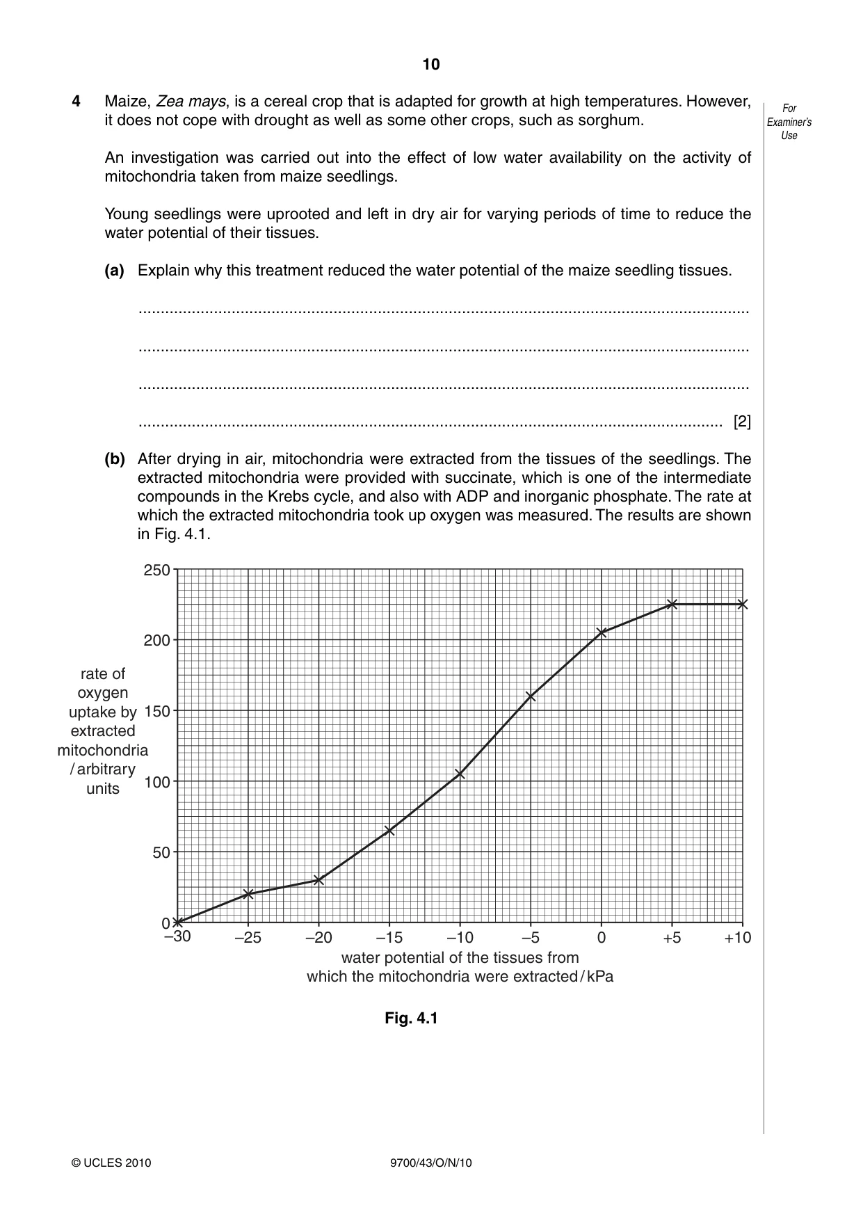 Cambridge A Level Biology 9700 2010 Oct/Nov Paper 4 · Variant 3 question paper, page 10 of 24