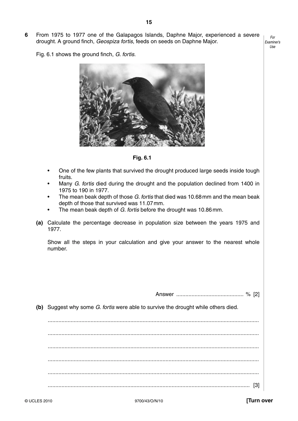 Cambridge A Level Biology 9700 2010 Oct/Nov Paper 4 · Variant 3 question paper, page 15 of 24