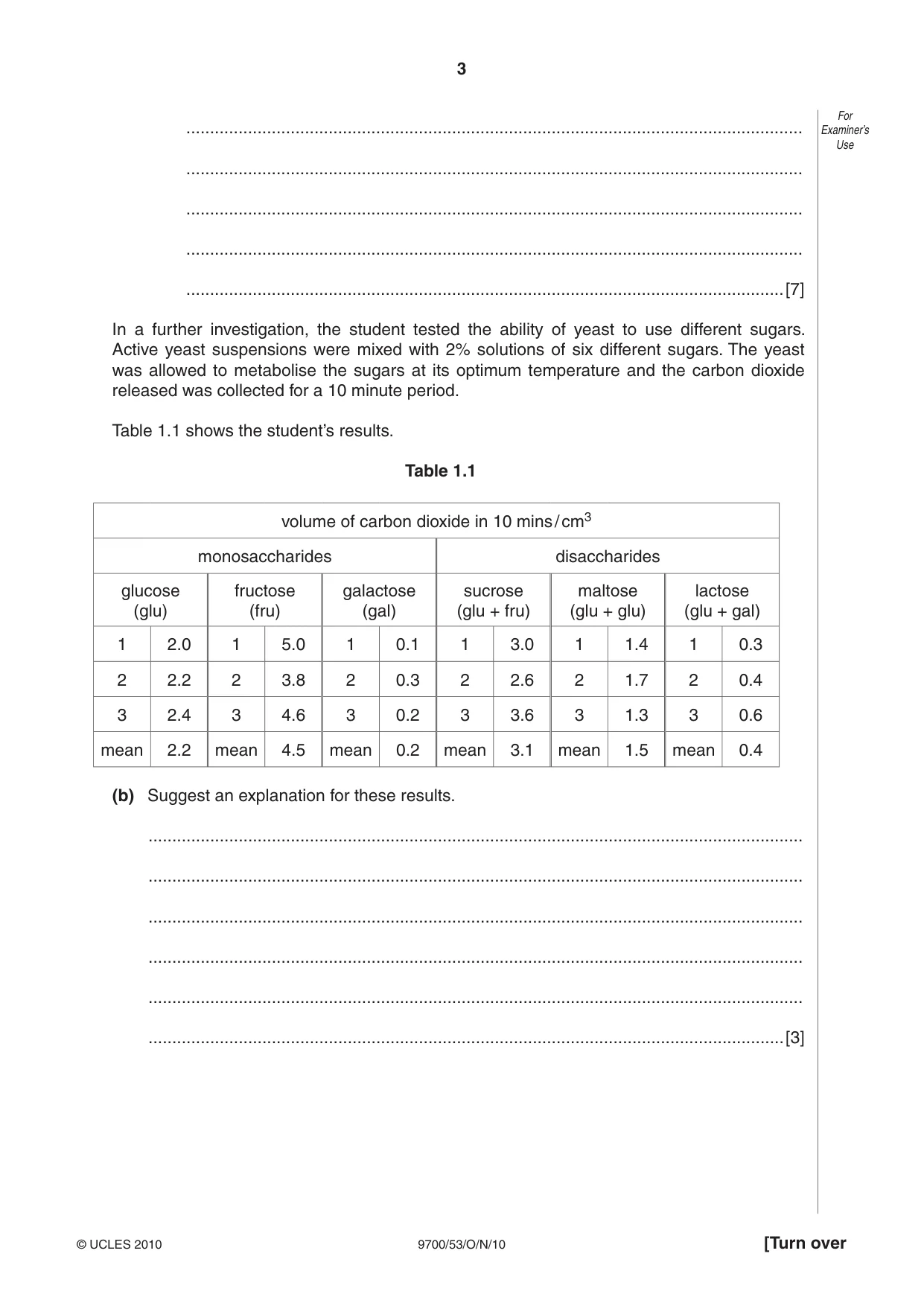 Cambridge A Level Biology 9700 2010 Oct/Nov Paper 5 · Variant 3 question paper, page 3 of 8