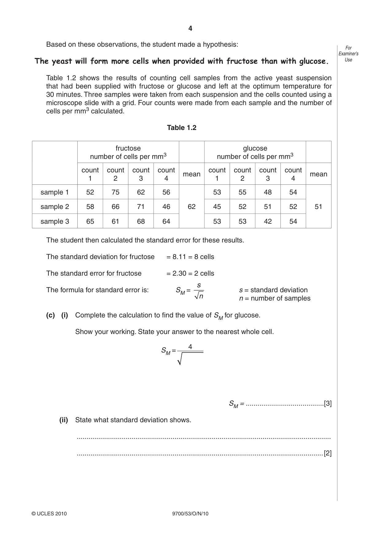 Cambridge A Level Biology 9700 2010 Oct/Nov Paper 5 · Variant 3 question paper, page 4 of 8