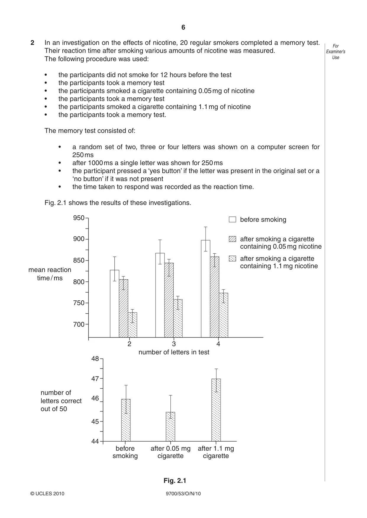 Cambridge A Level Biology 9700 2010 Oct/Nov Paper 5 · Variant 3 question paper, page 6 of 8