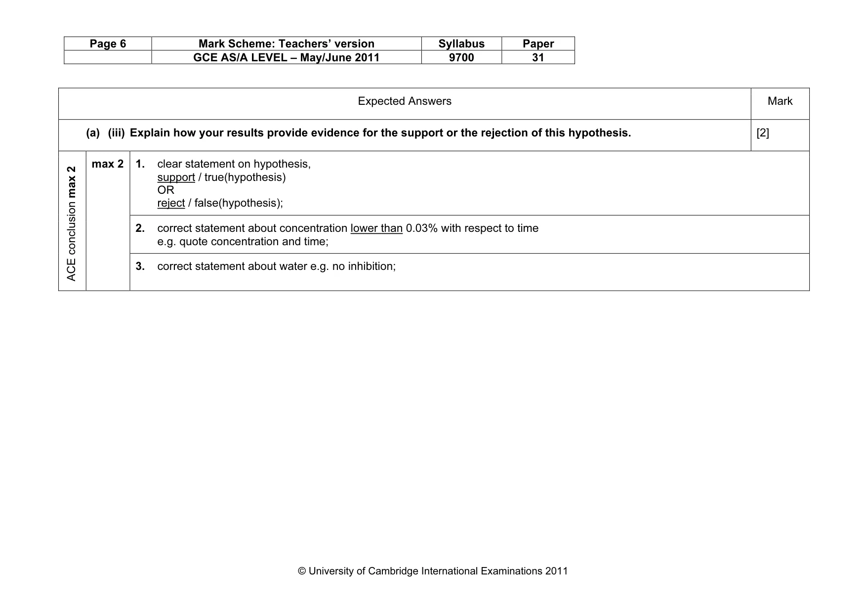 Mark scheme, page 6 of 20