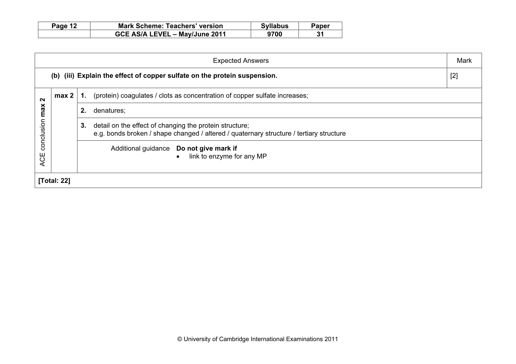 Mark scheme, page 12 of 20