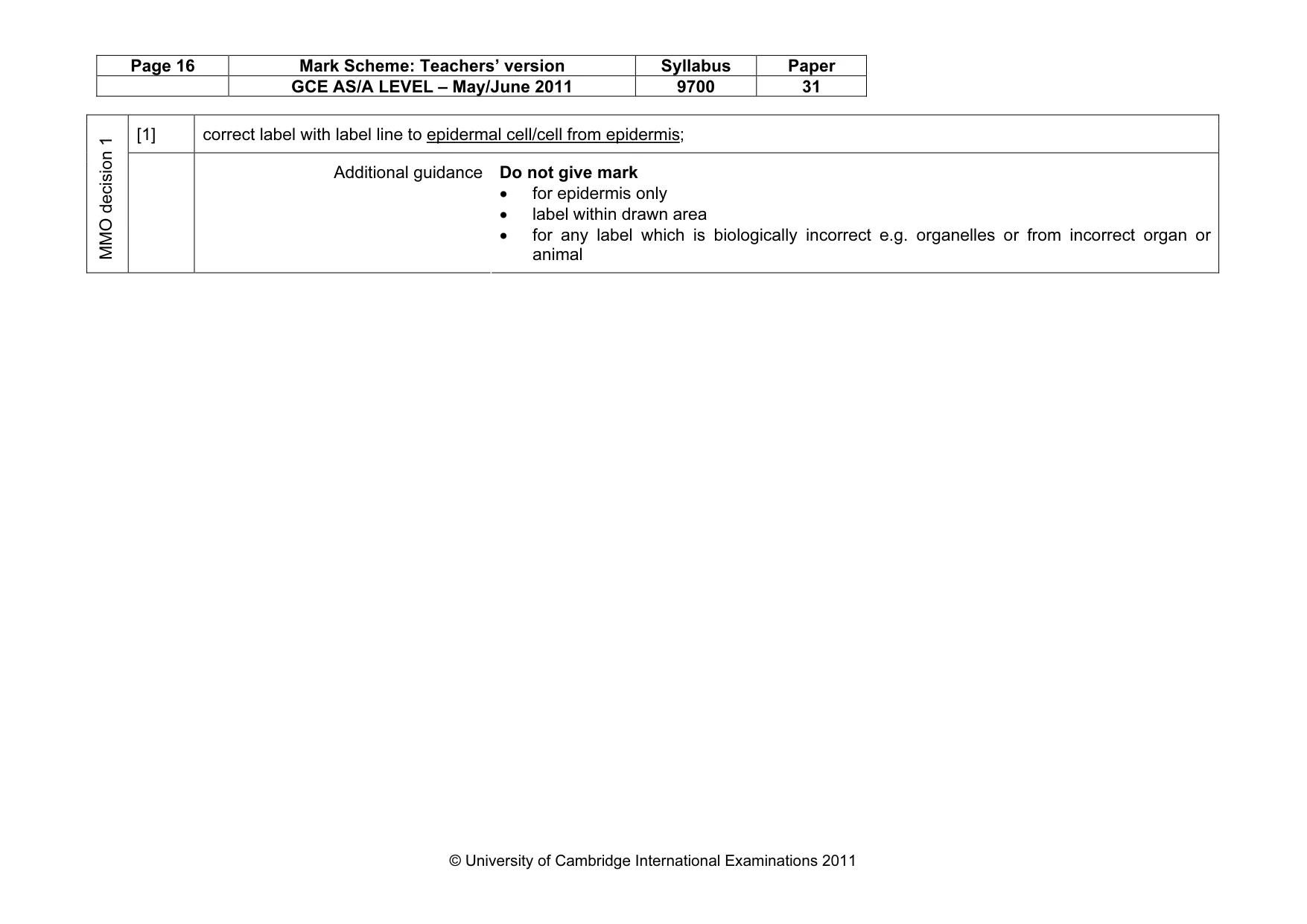 Mark scheme, page 16 of 20