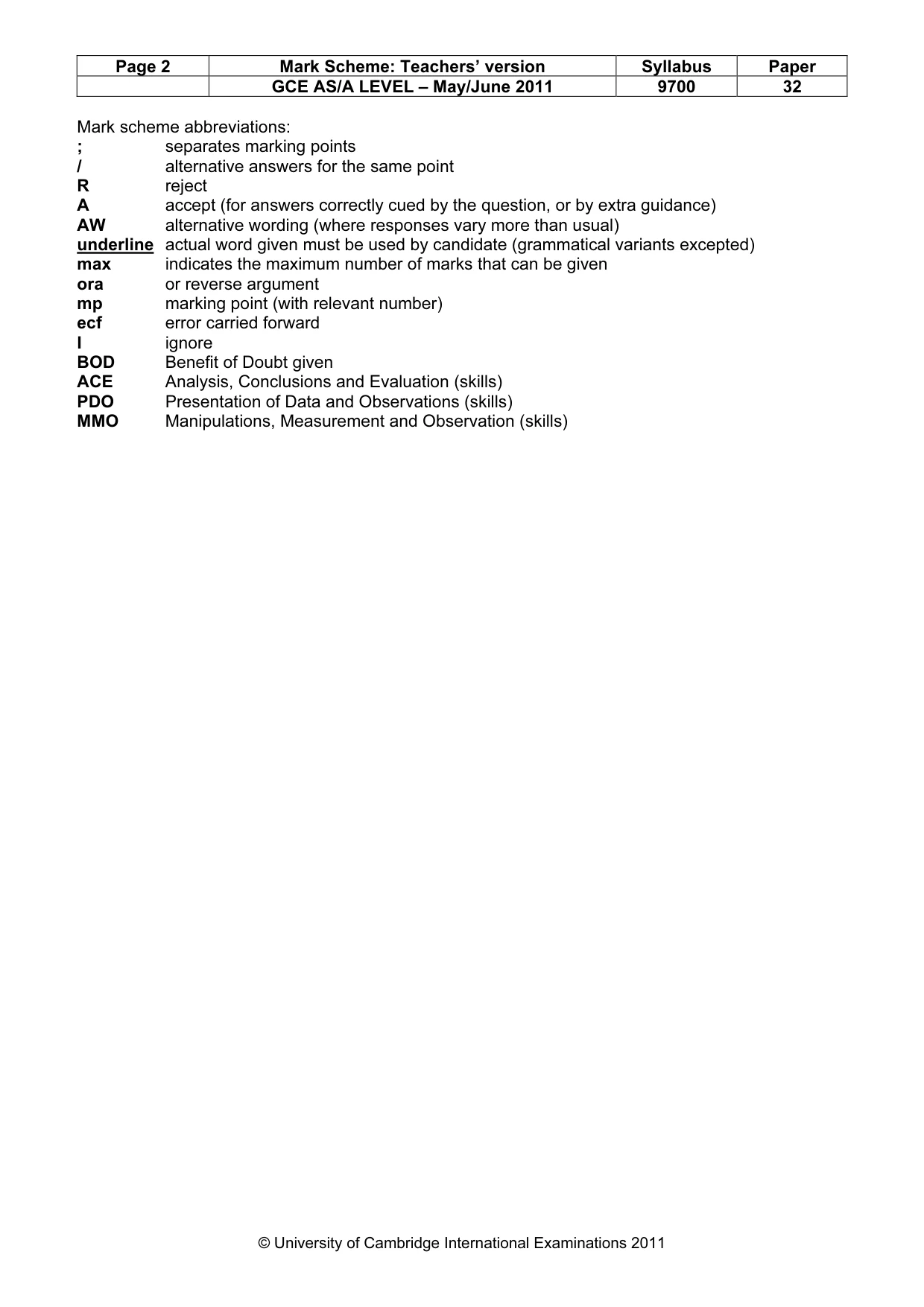 Mark scheme, page 2 of 14