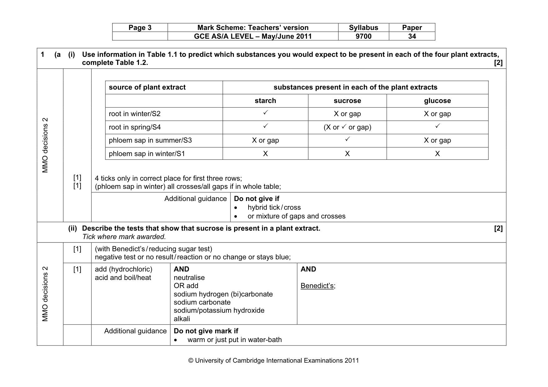Mark scheme, page 3 of 12