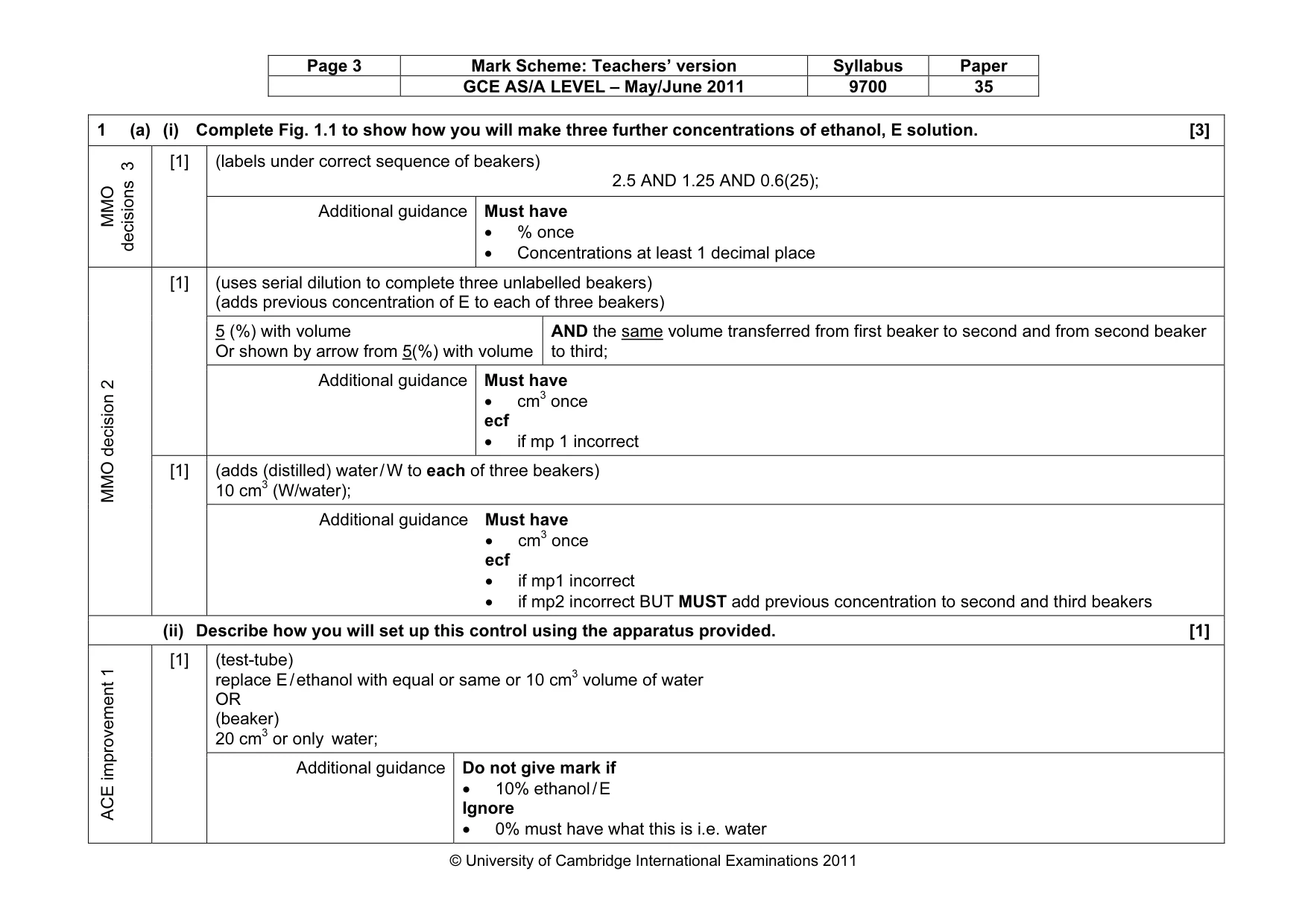 Mark scheme, page 3 of 11