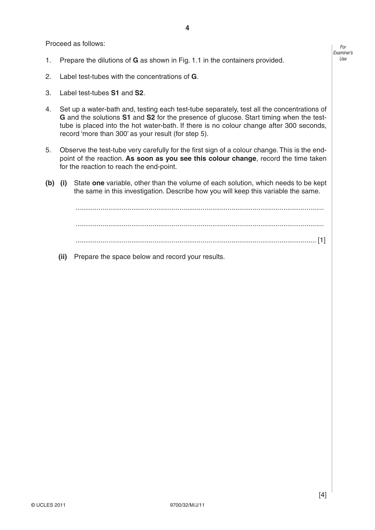 Cambridge A Level Biology 9700 2011 May/June Paper 3 · Variant 2 question paper, page 4 of 12