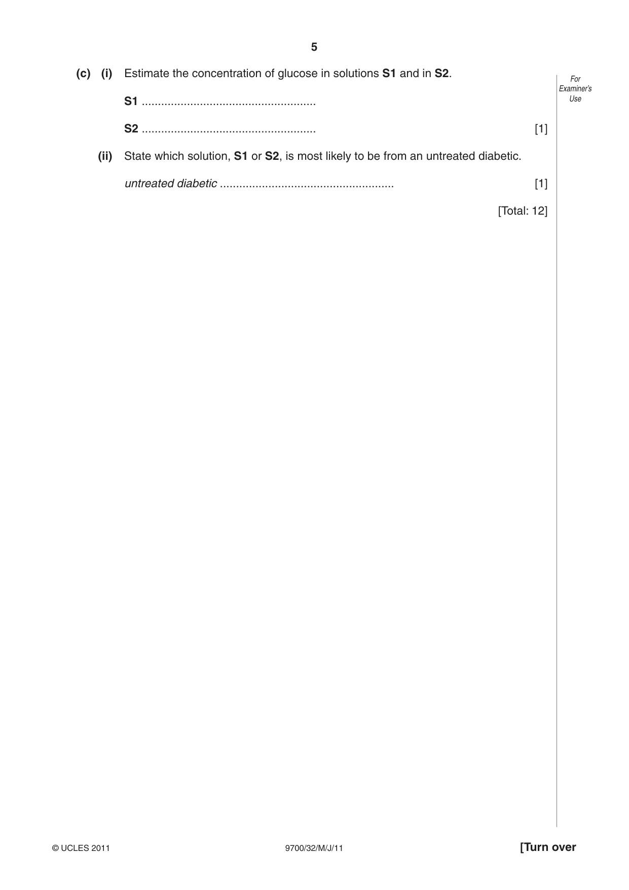 Cambridge A Level Biology 9700 2011 May/June Paper 3 · Variant 2 question paper, page 5 of 12