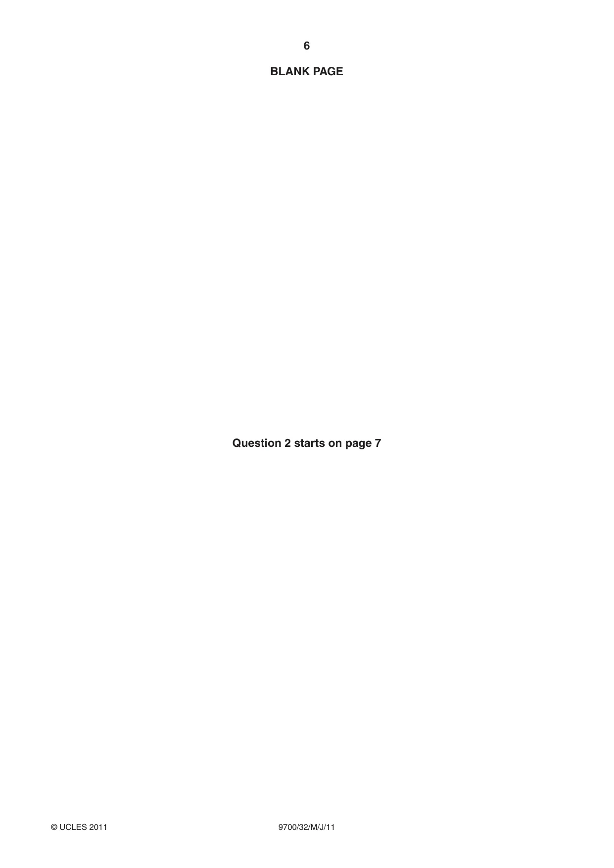 Cambridge A Level Biology 9700 2011 May/June Paper 3 · Variant 2 question paper, page 6 of 12