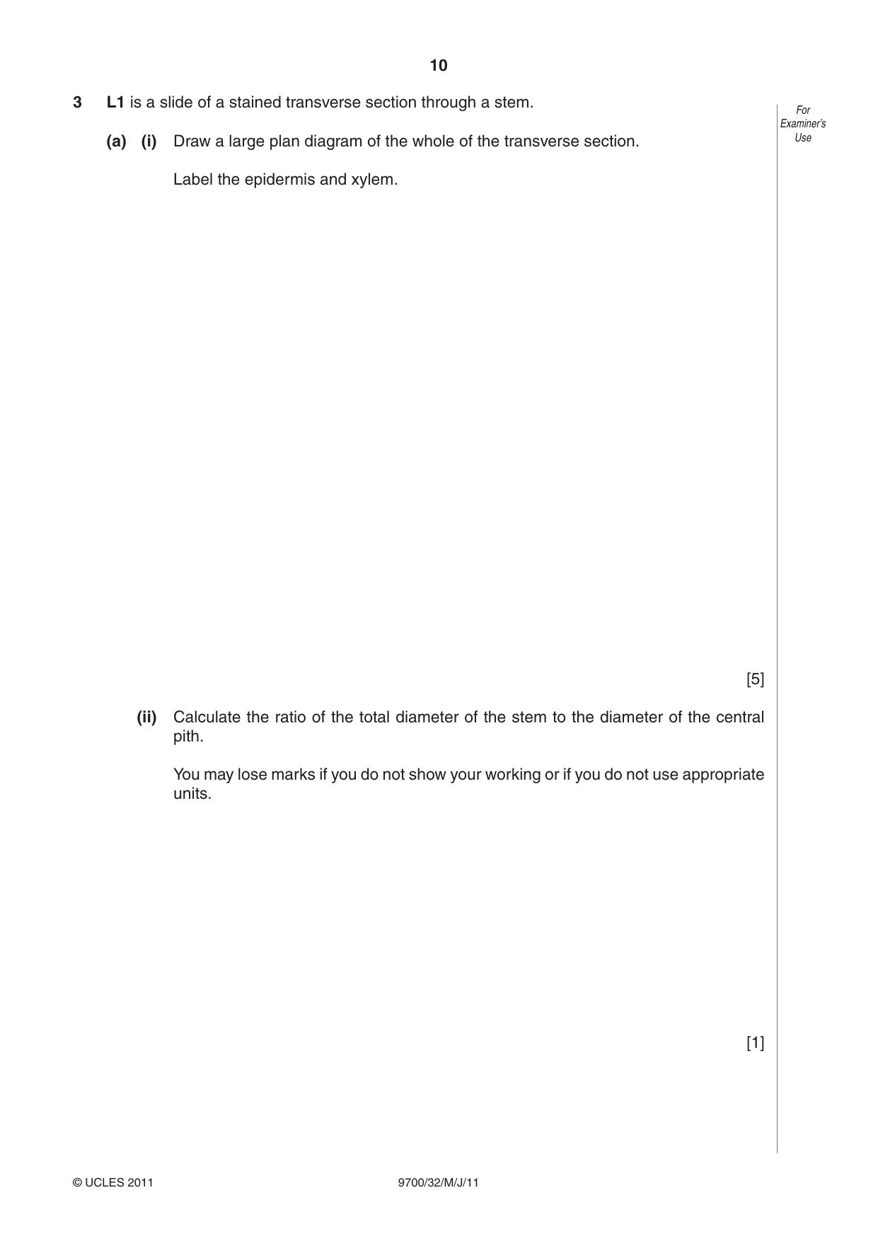 Cambridge A Level Biology 9700 2011 May/June Paper 3 · Variant 2 question paper, page 10 of 12