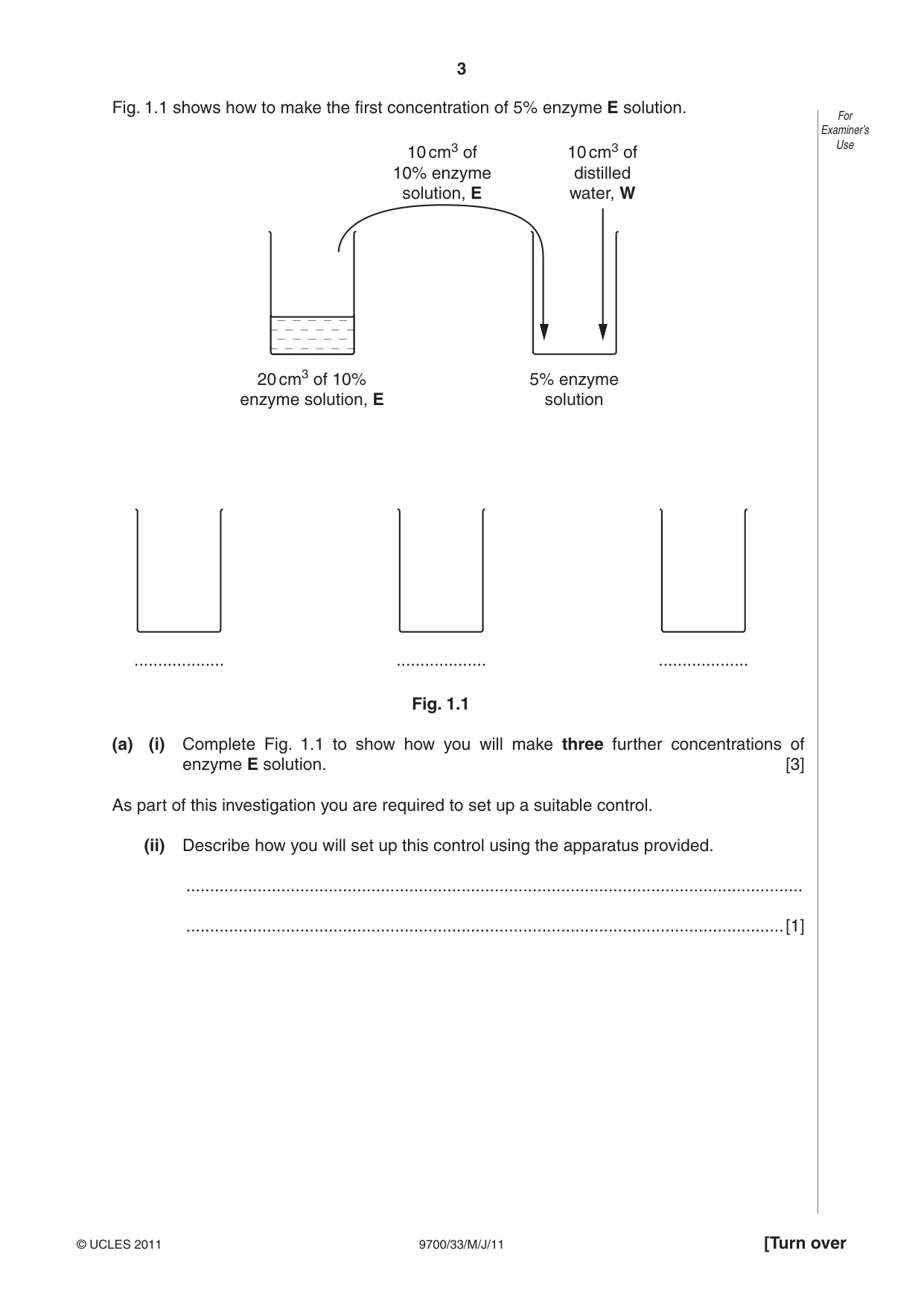 Cambridge A Level Biology 9700 2011 May/June Paper 3 · Variant 3 question paper, page 3 of 12