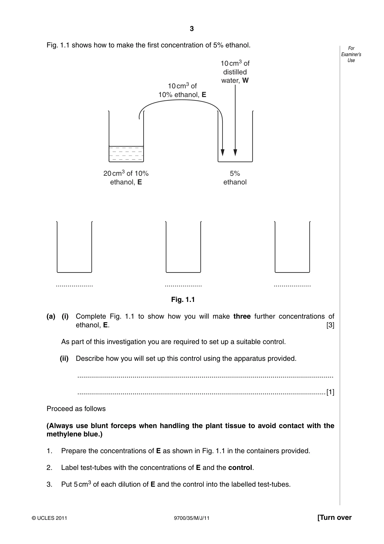Cambridge A Level Biology 9700 2011 May/June Paper 3 · Variant 5 question paper, page 3 of 12