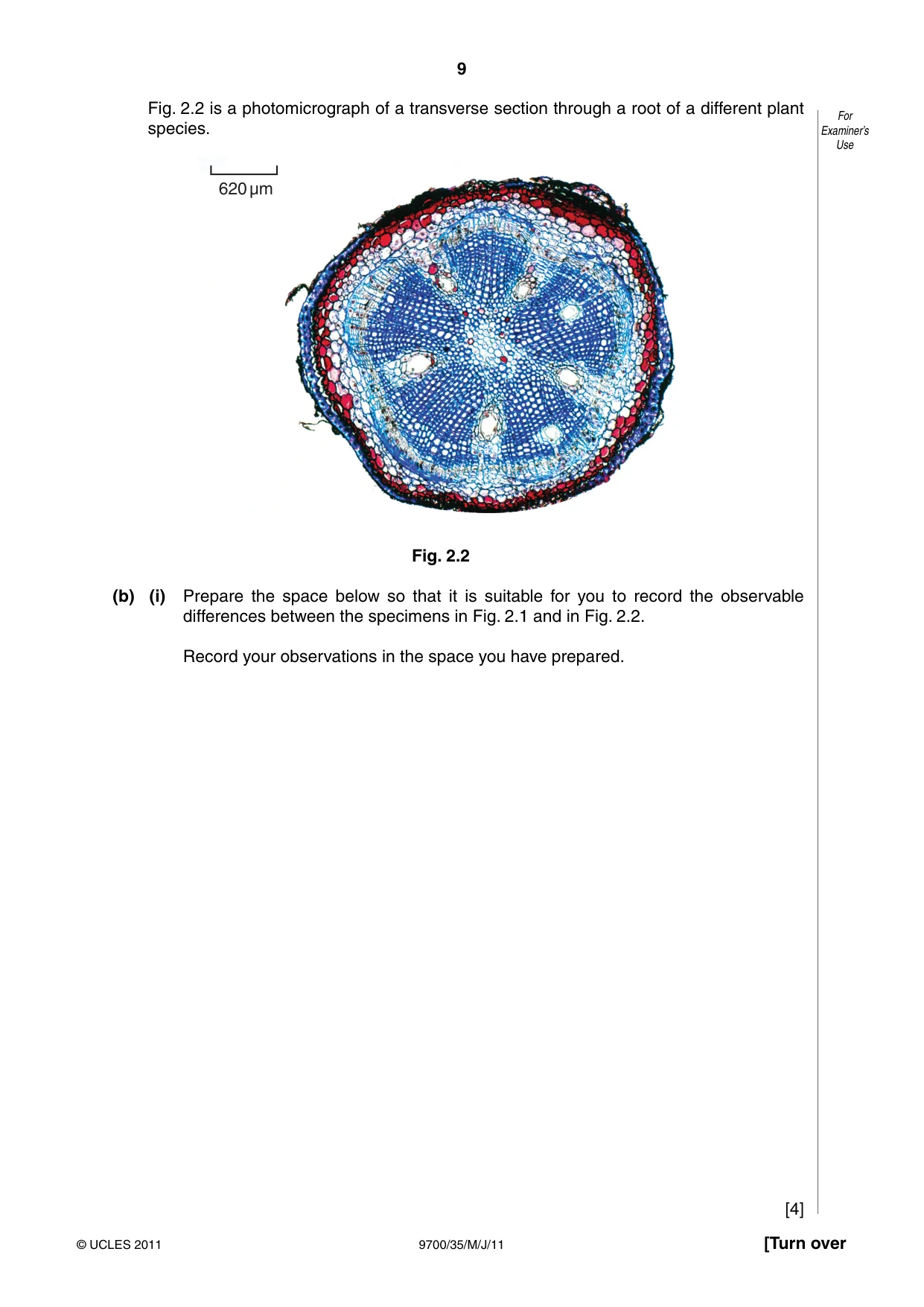 Cambridge A Level Biology 9700 2011 May/June Paper 3 · Variant 5 question paper, page 9 of 12