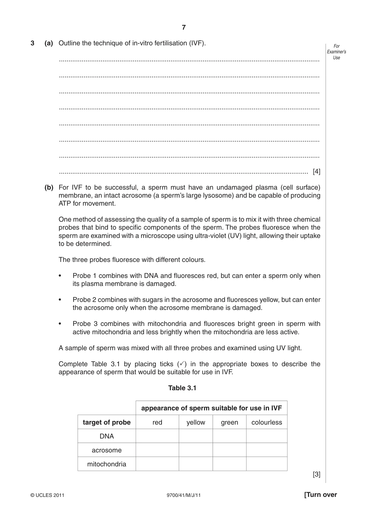 Cambridge A Level Biology 9700 2011 May/June Paper 4 · Variant 1 question paper, page 7 of 28