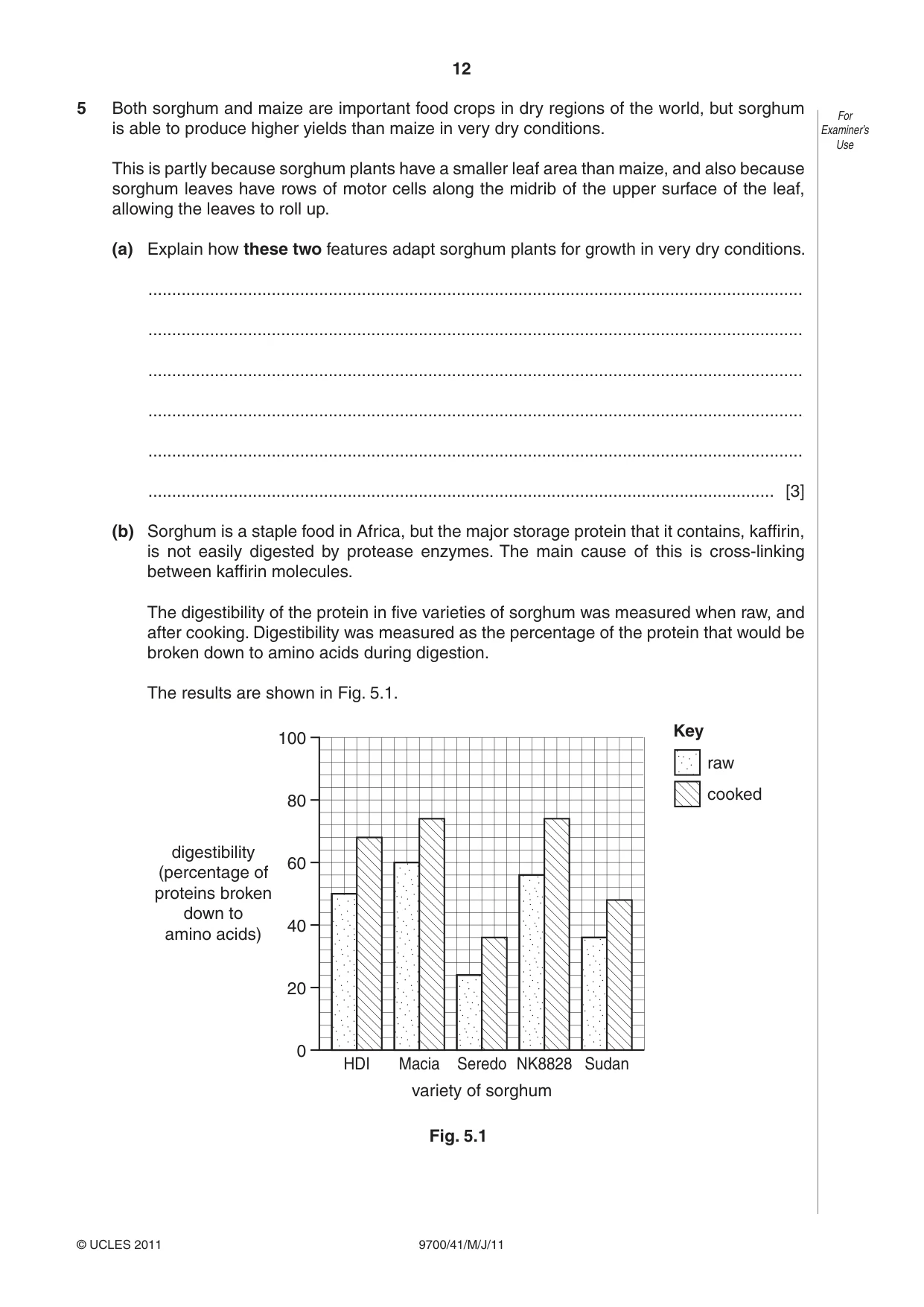Cambridge A Level Biology 9700 2011 May/June Paper 4 · Variant 1 question paper, page 12 of 28