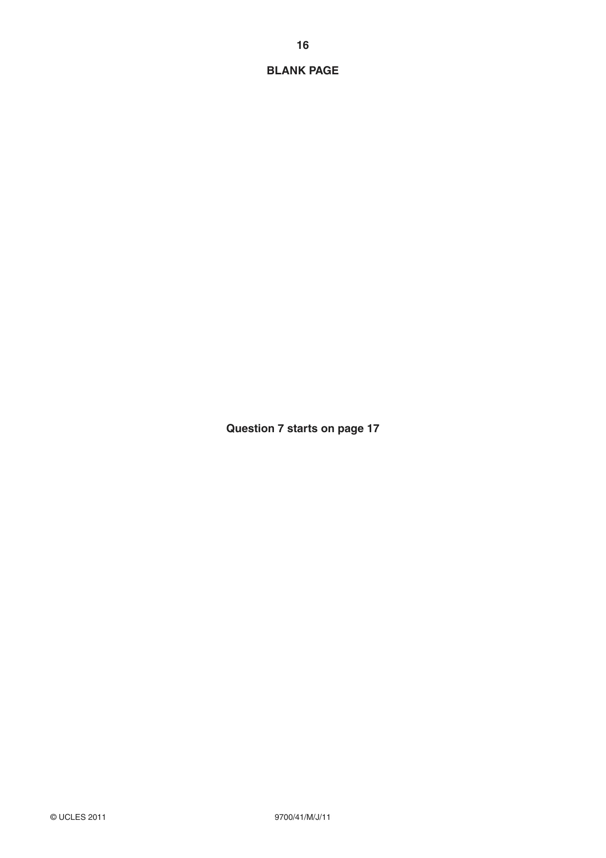 Cambridge A Level Biology 9700 2011 May/June Paper 4 · Variant 1 question paper, page 16 of 28