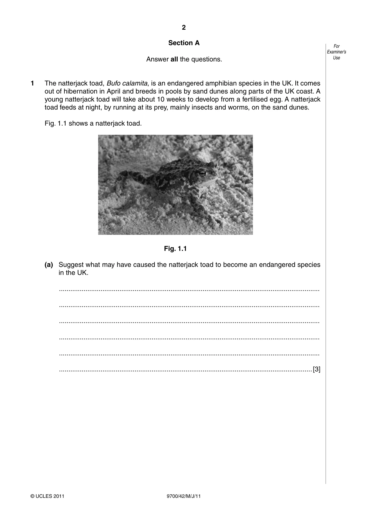 Cambridge A Level Biology 9700 2011 May/June Paper 4 · Variant 2 question paper, page 2 of 24