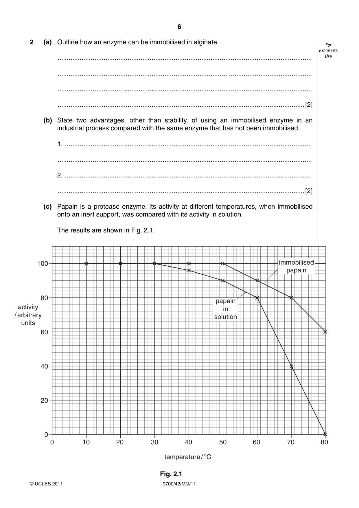 Cambridge A Level Biology 9700 2011 May/June Paper 4 · Variant 2 question paper, page 6 of 24