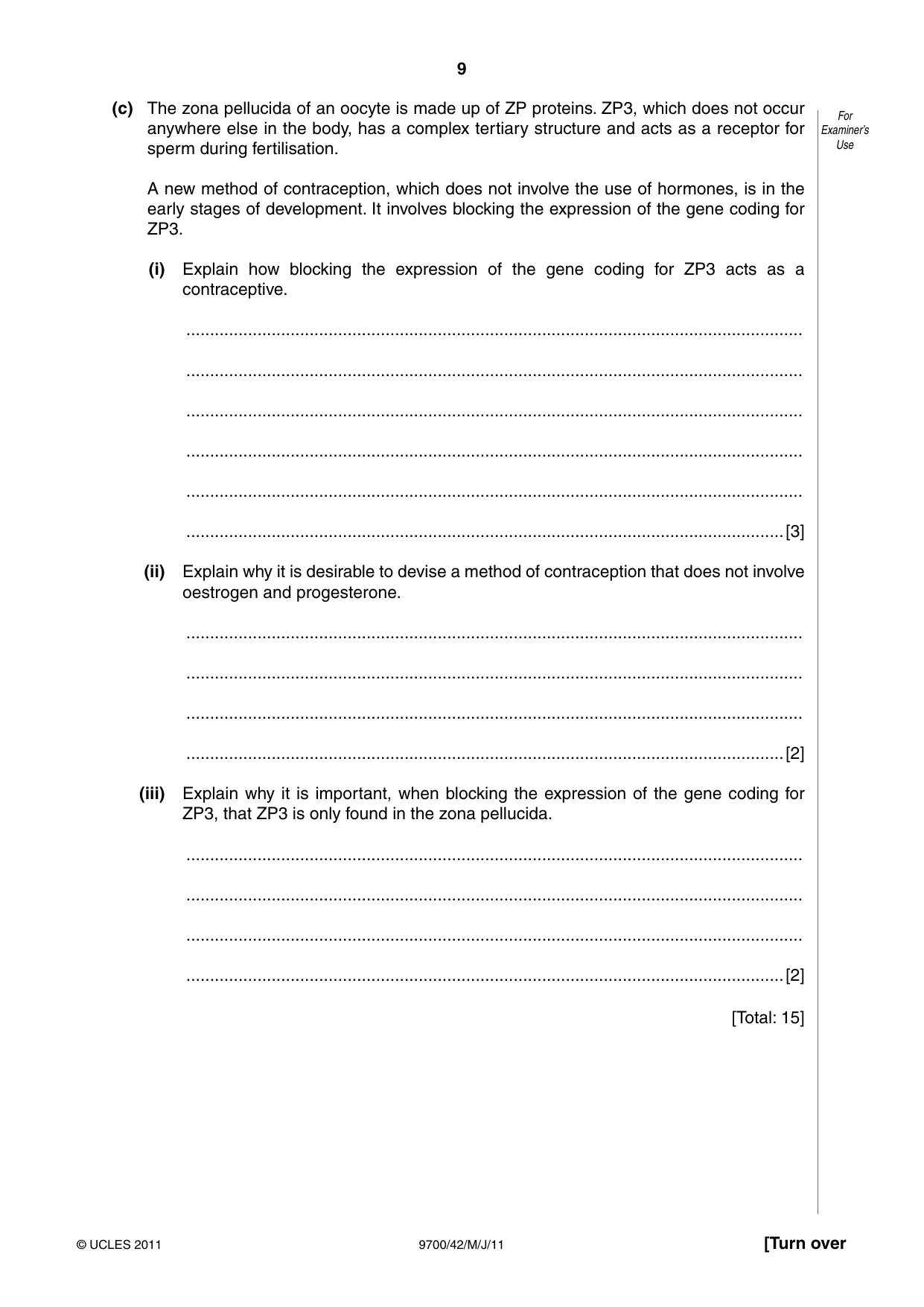 Cambridge A Level Biology 9700 2011 May/June Paper 4 · Variant 2 question paper, page 9 of 24