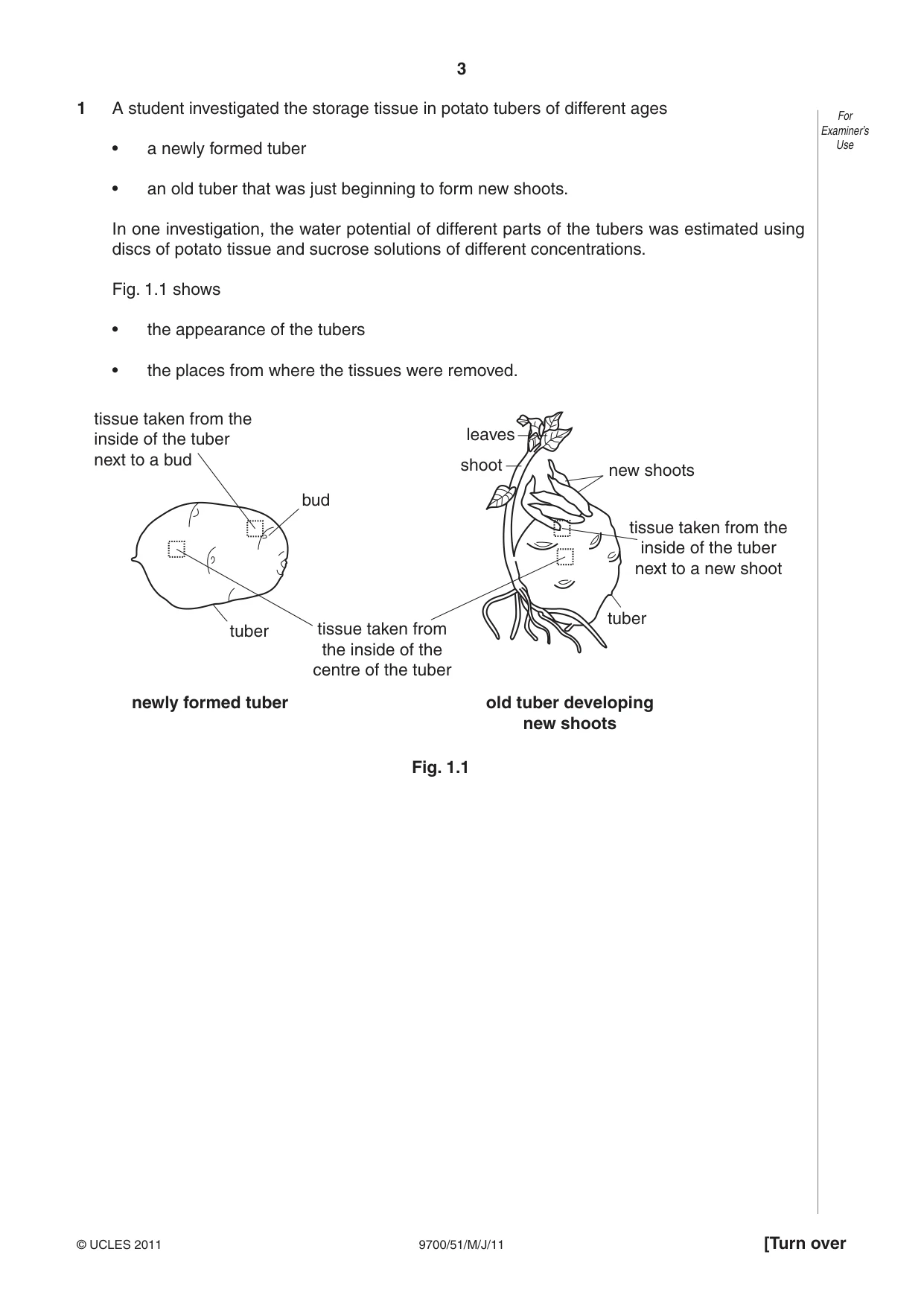 Cambridge A Level Biology 9700 2011 May/June Paper 5 · Variant 1 question paper, page 3 of 12