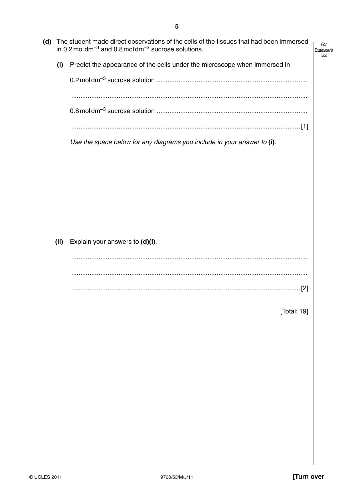 Cambridge A Level Biology 9700 2011 May/June Paper 5 · Variant 3 question paper, page 5 of 8