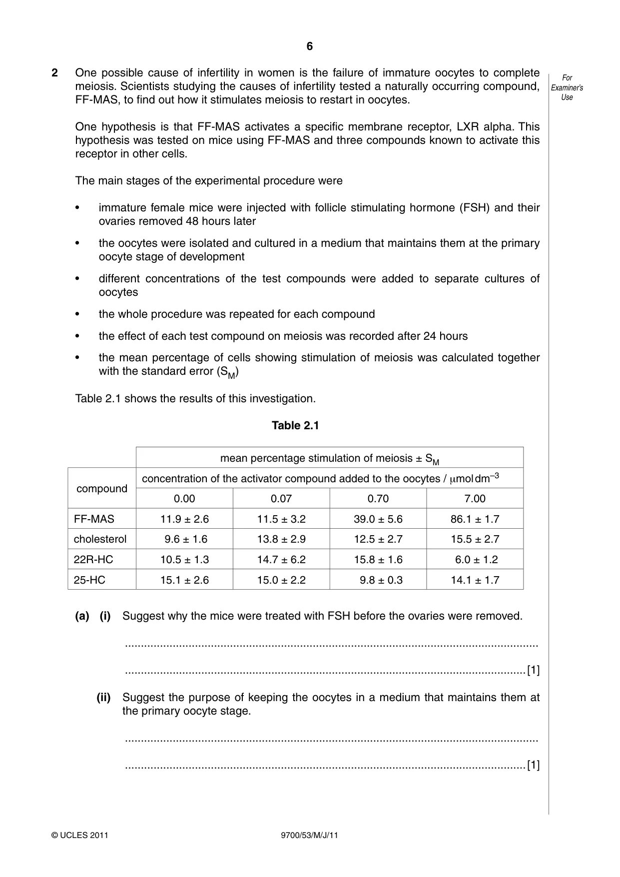 Cambridge A Level Biology 9700 2011 May/June Paper 5 · Variant 3 question paper, page 6 of 8
