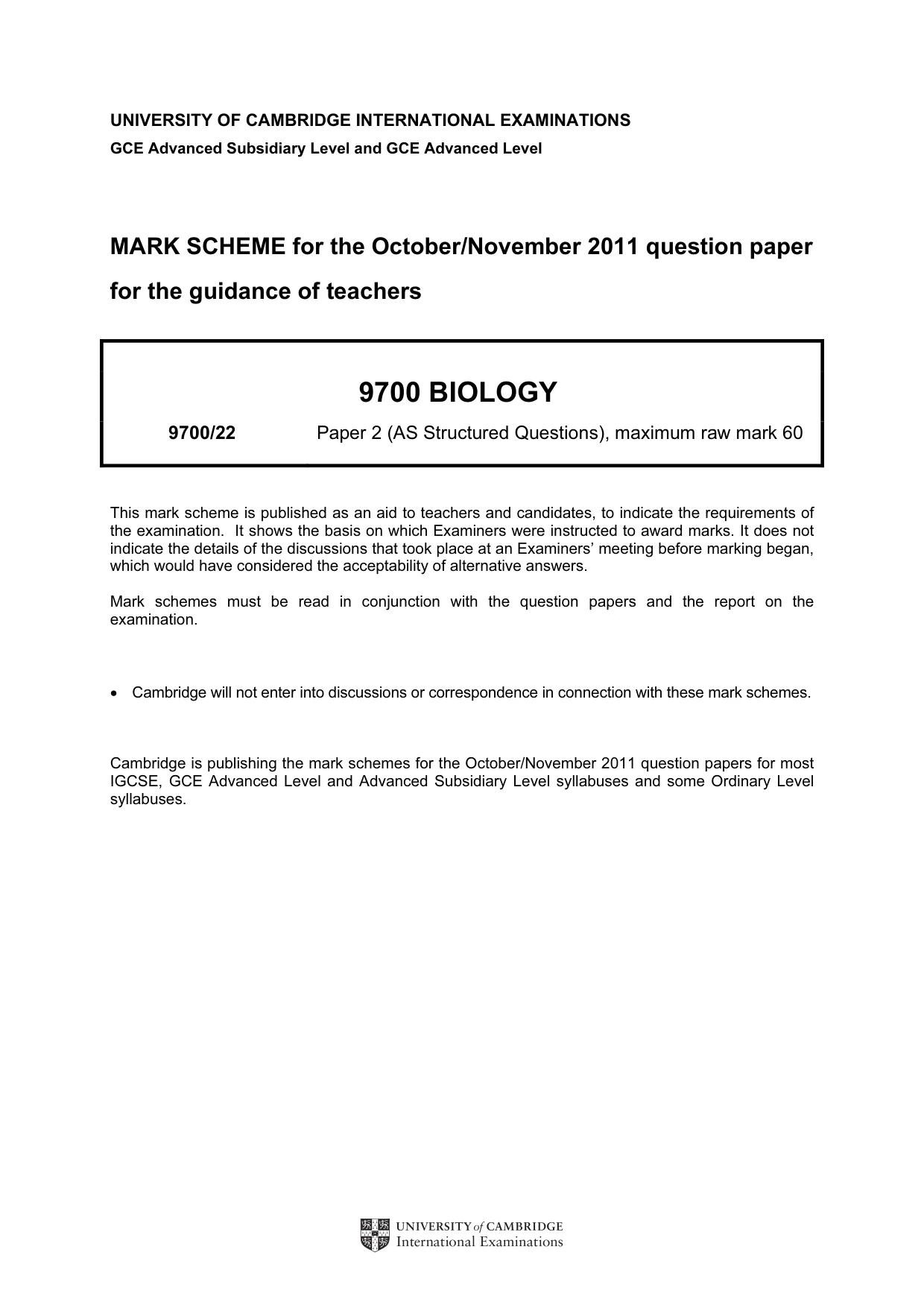 Mark scheme, page 1 of 8