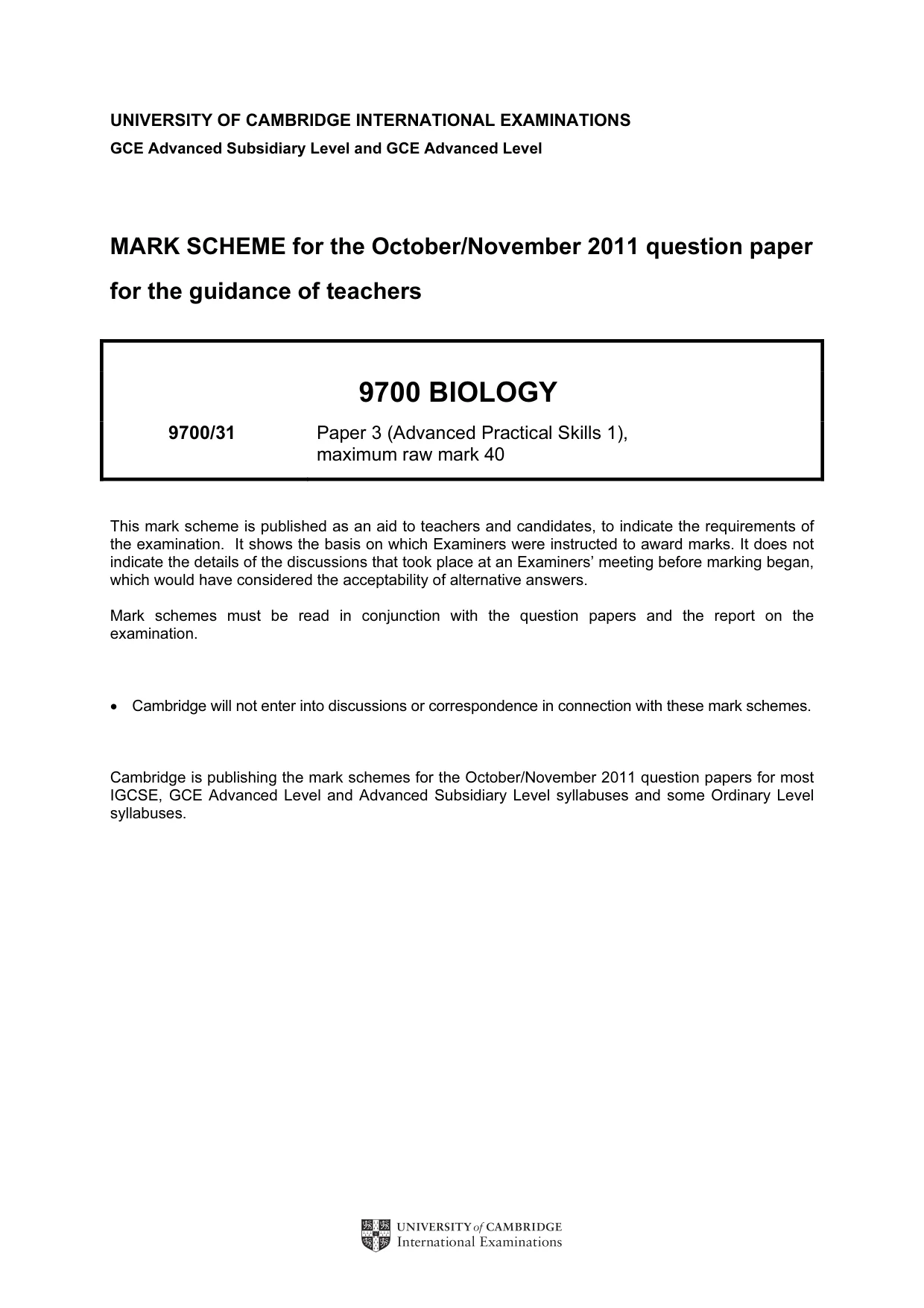 Mark scheme, page 1 of 12