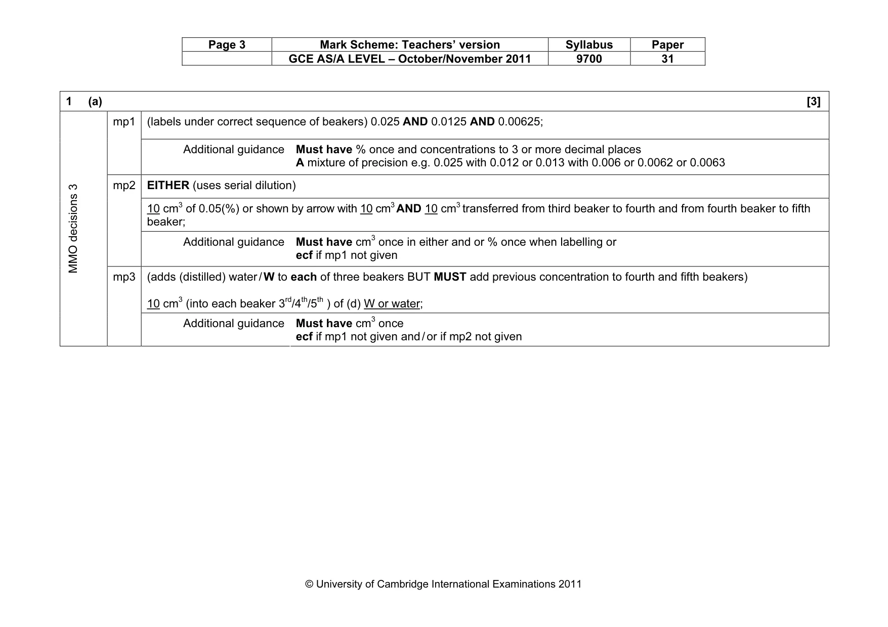 Mark scheme, page 3 of 12