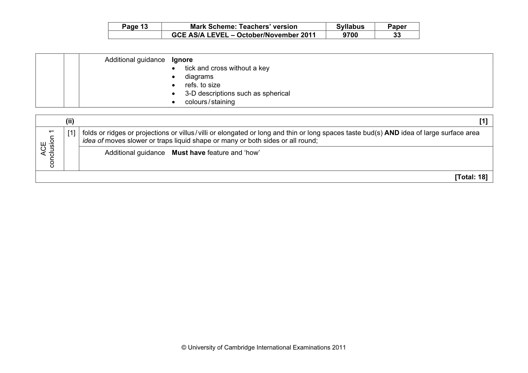 Mark scheme, page 13 of 13