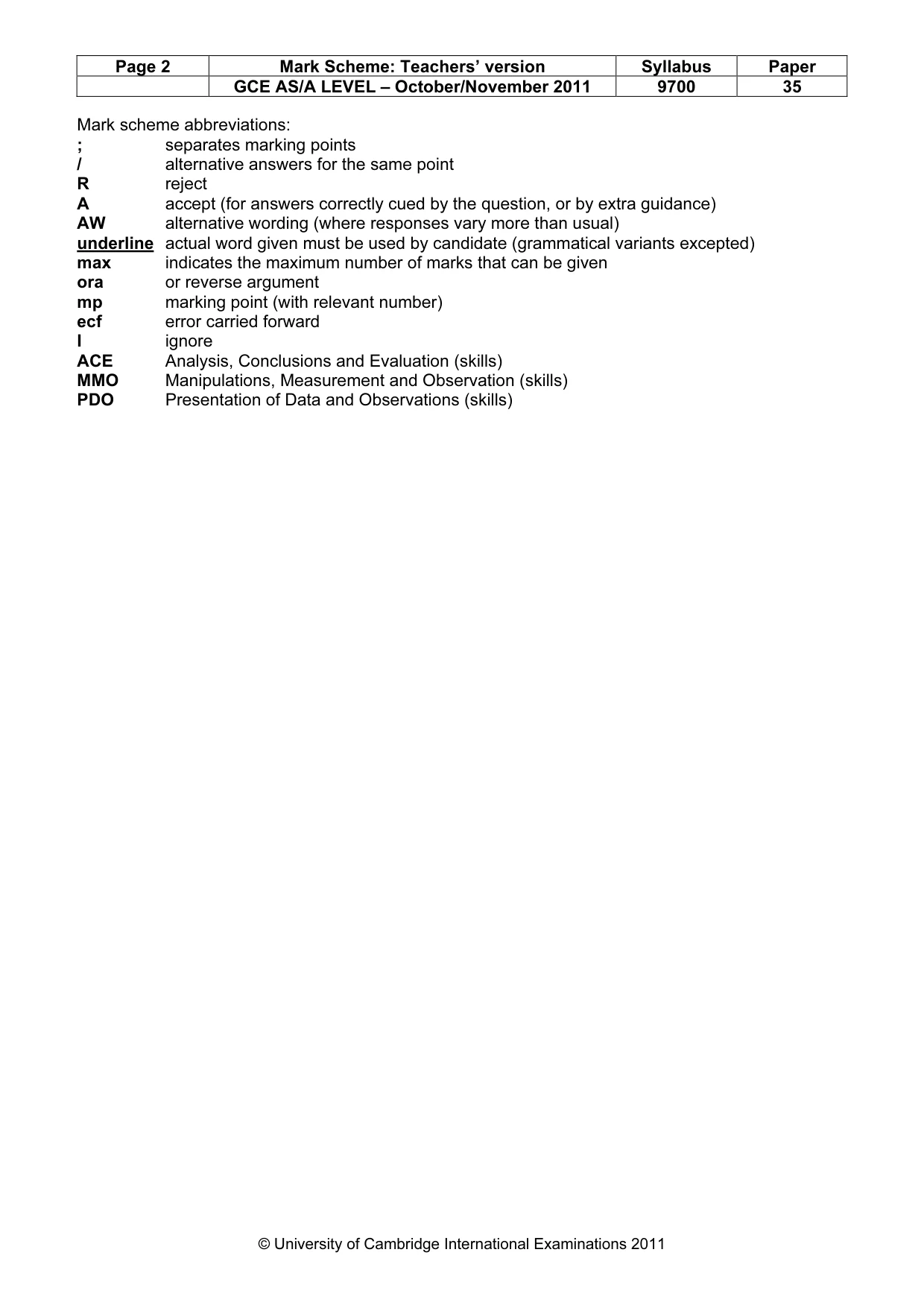 Mark scheme, page 2 of 12