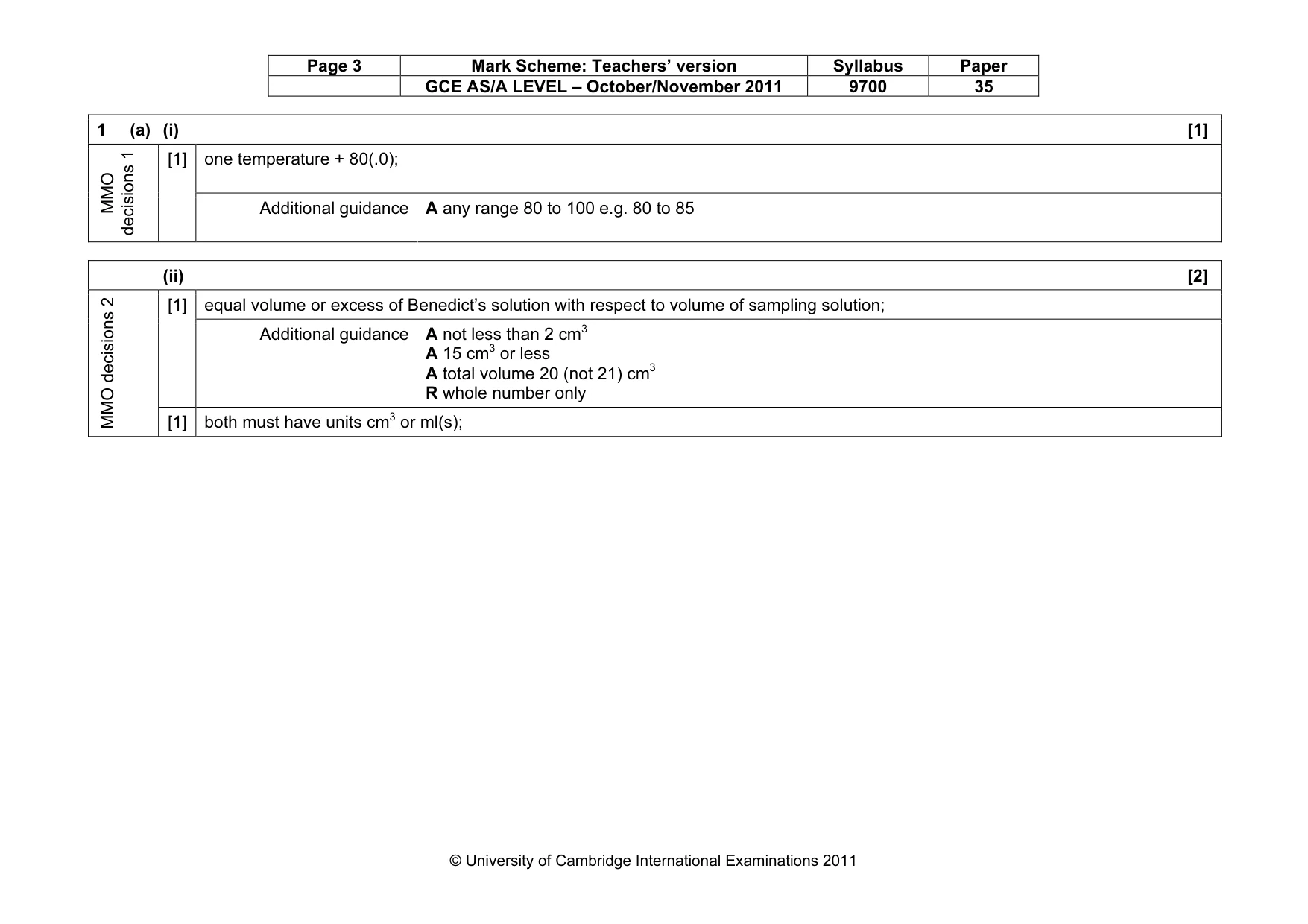 Mark scheme, page 3 of 12