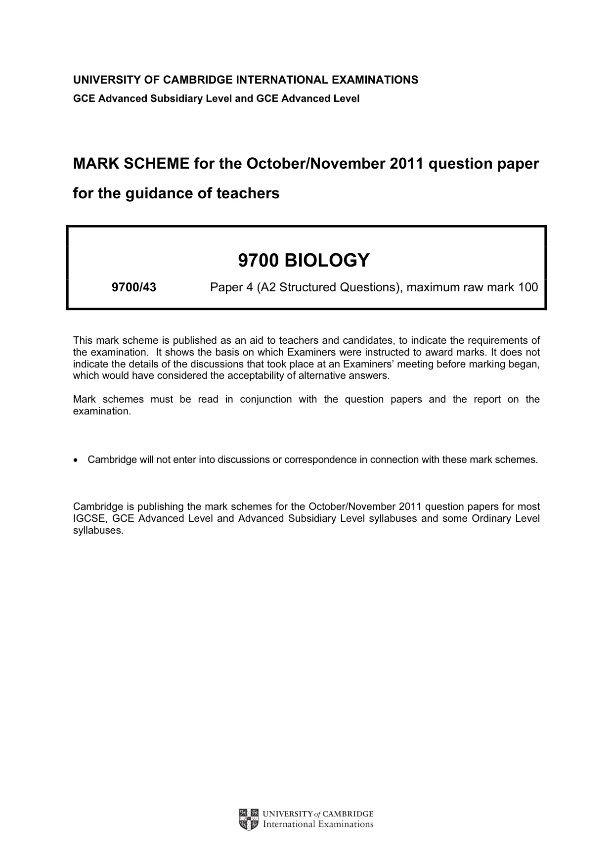 Mark scheme, page 1 of 10