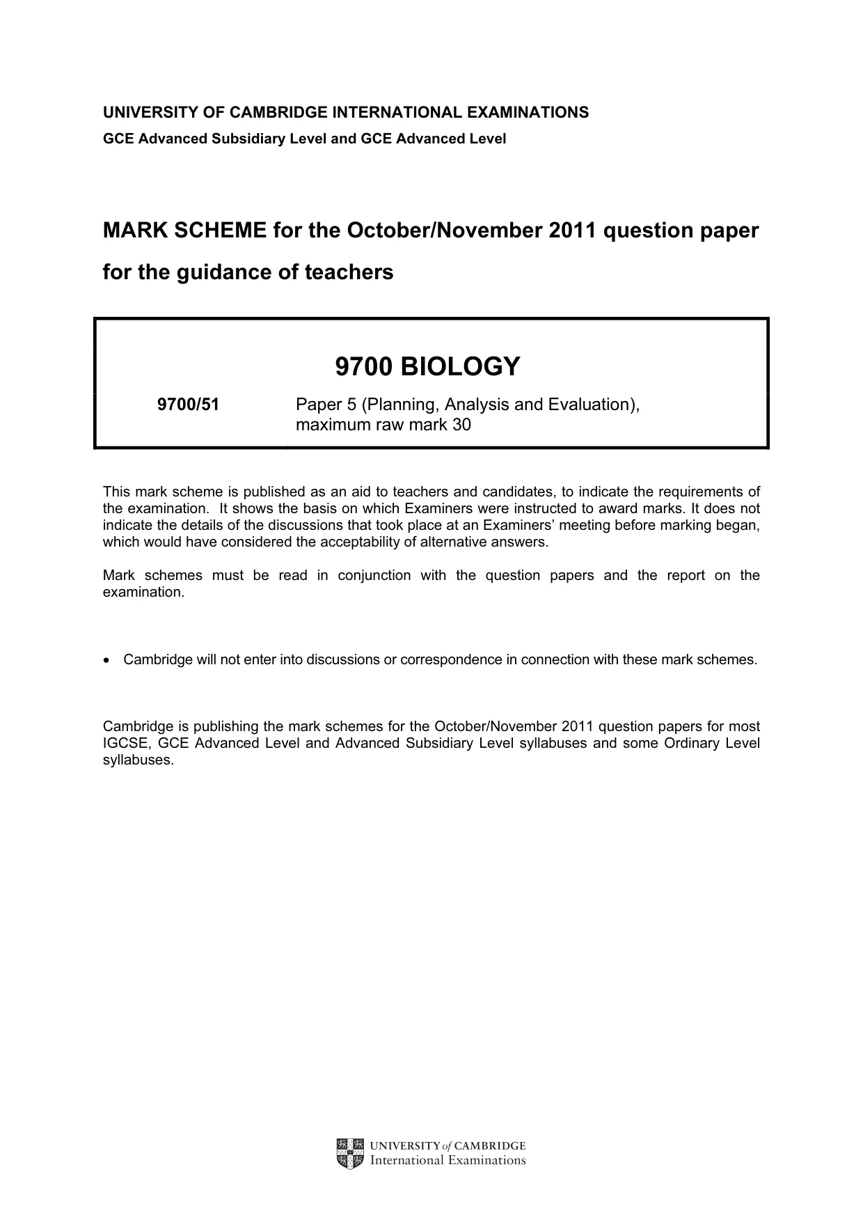 Mark scheme, page 1 of 7