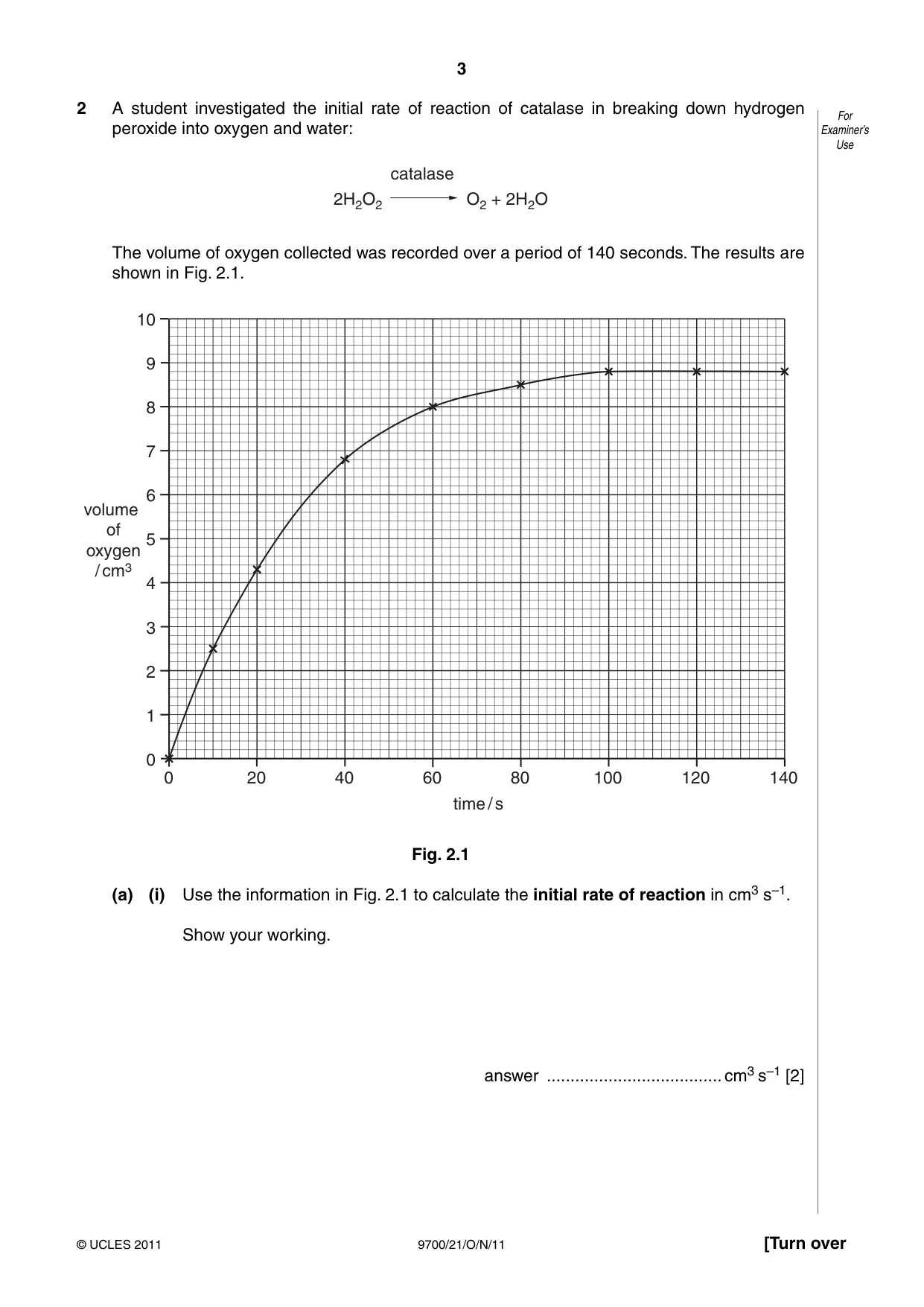 Cambridge A Level Biology 9700 2011 Oct/Nov Paper 2 · Variant 1 question paper, page 3 of 16