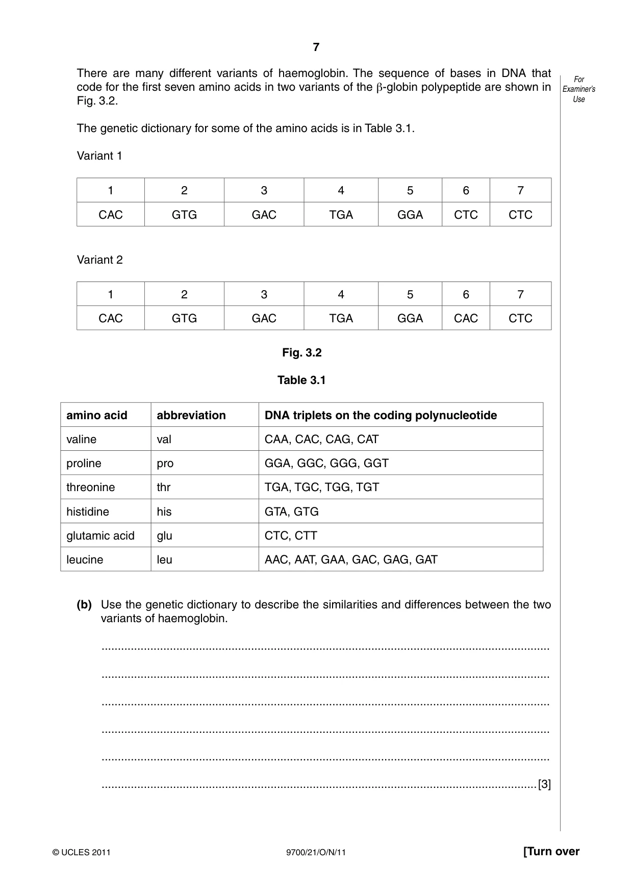 Cambridge A Level Biology 9700 2011 Oct/Nov Paper 2 · Variant 1 question paper, page 7 of 16
