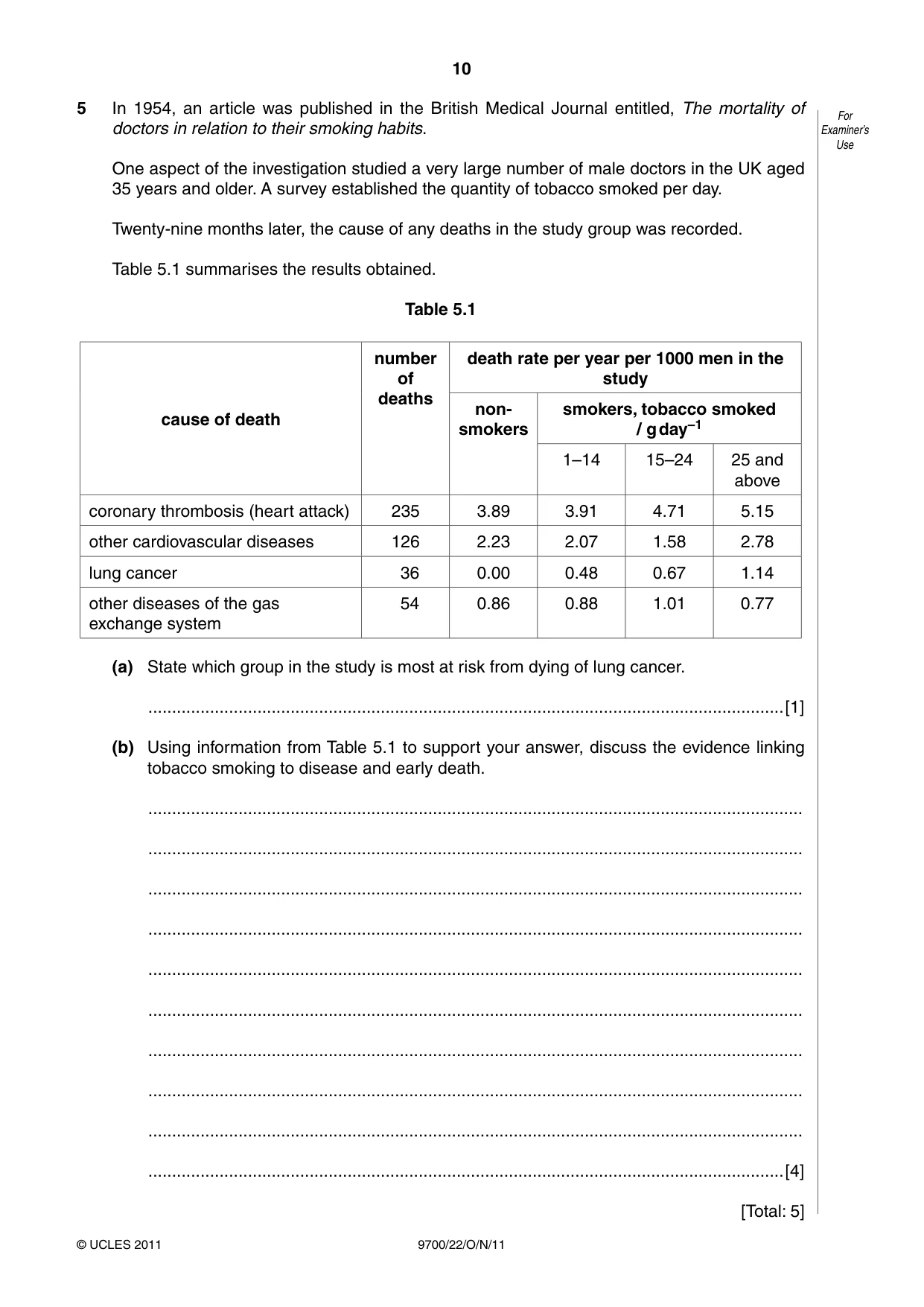 Cambridge A Level Biology 9700 2011 Oct/Nov Paper 2 · Variant 2 question paper, page 10 of 12