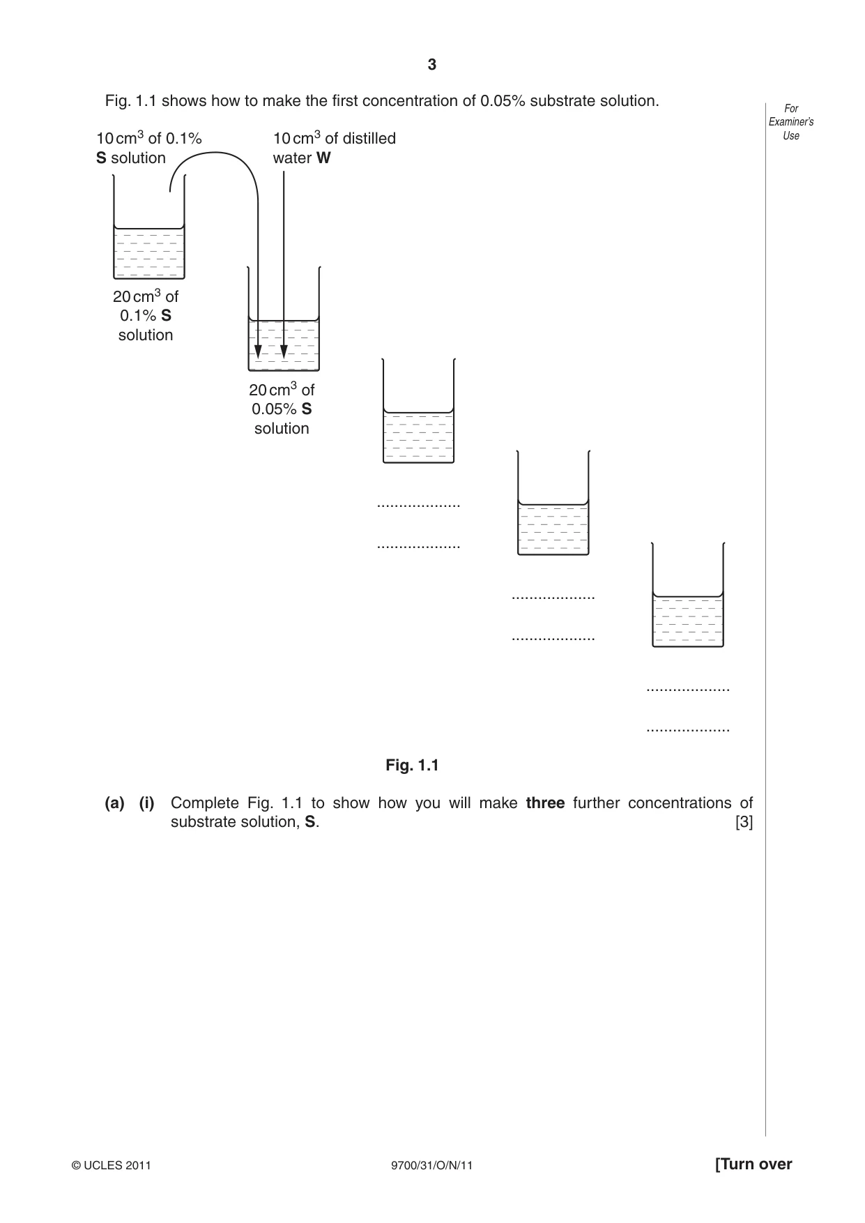 Cambridge A Level Biology 9700 2011 Oct/Nov Paper 3 · Variant 1 question paper, page 3 of 12